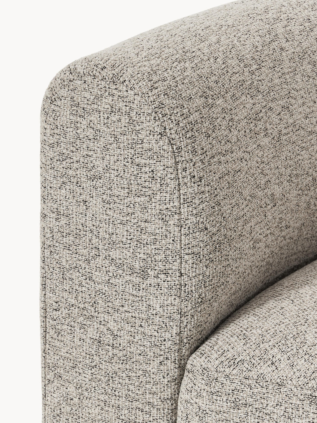 Rundes Bouclé-Eckmodul Sofia