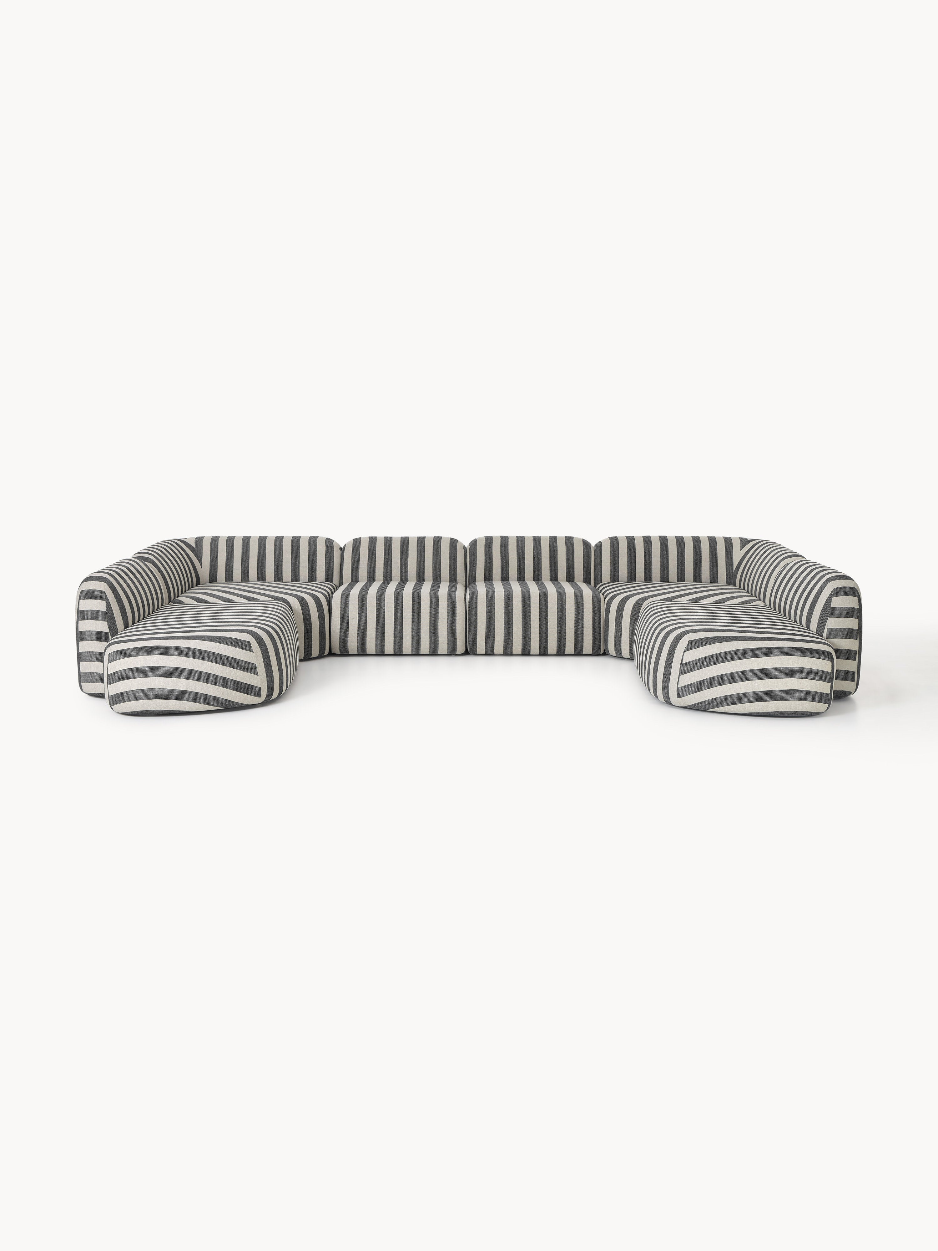 Modulares Gestreiftes XL-Sofa Wolke