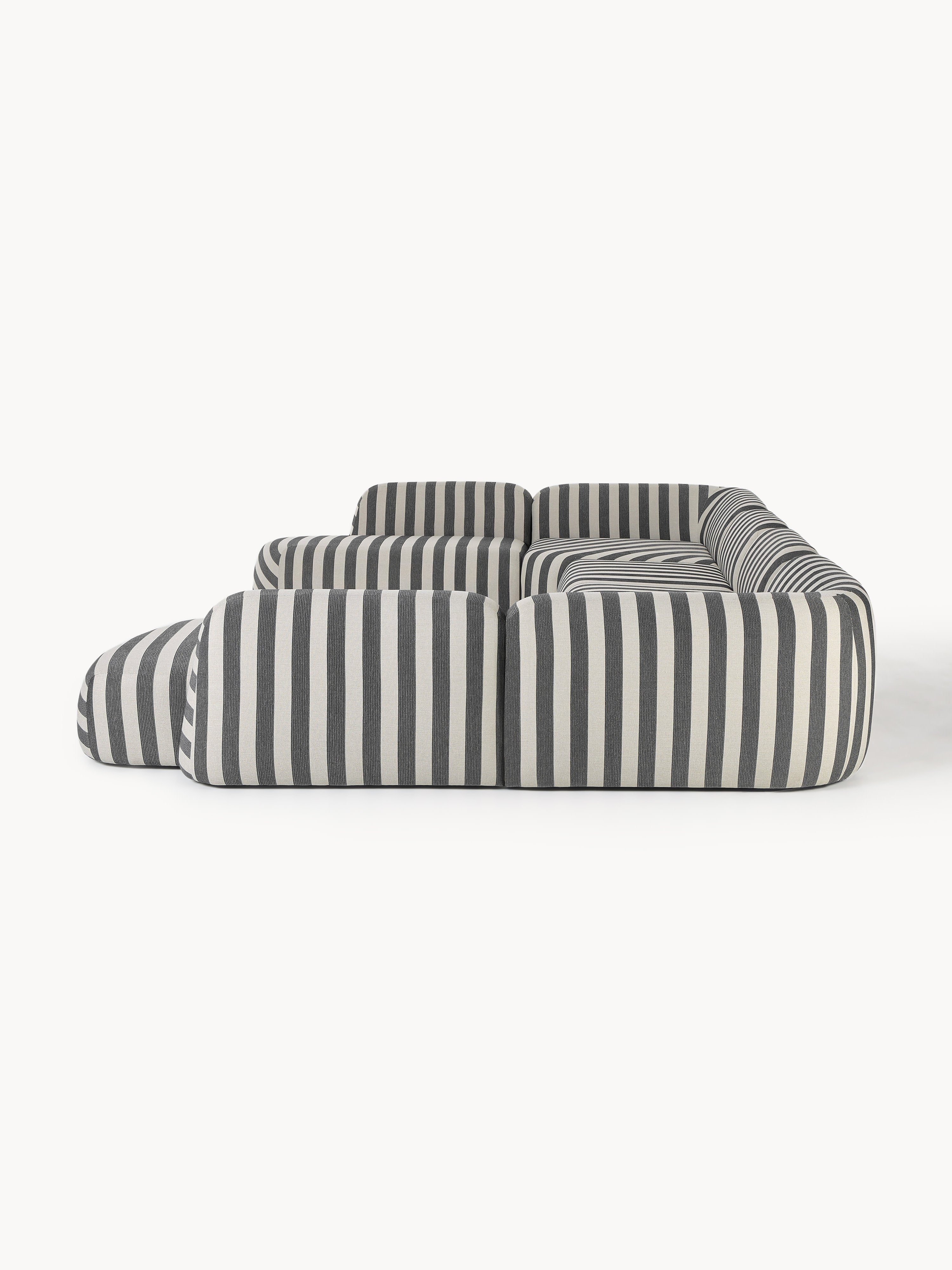 Modulares Gestreiftes XL-Sofa Wolke
