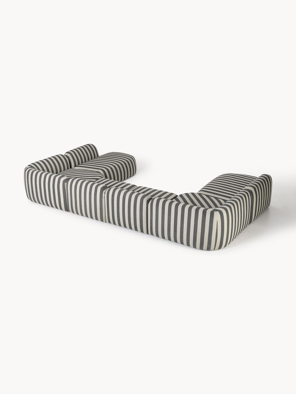 Modulares Gestreiftes XL-Sofa Wolke