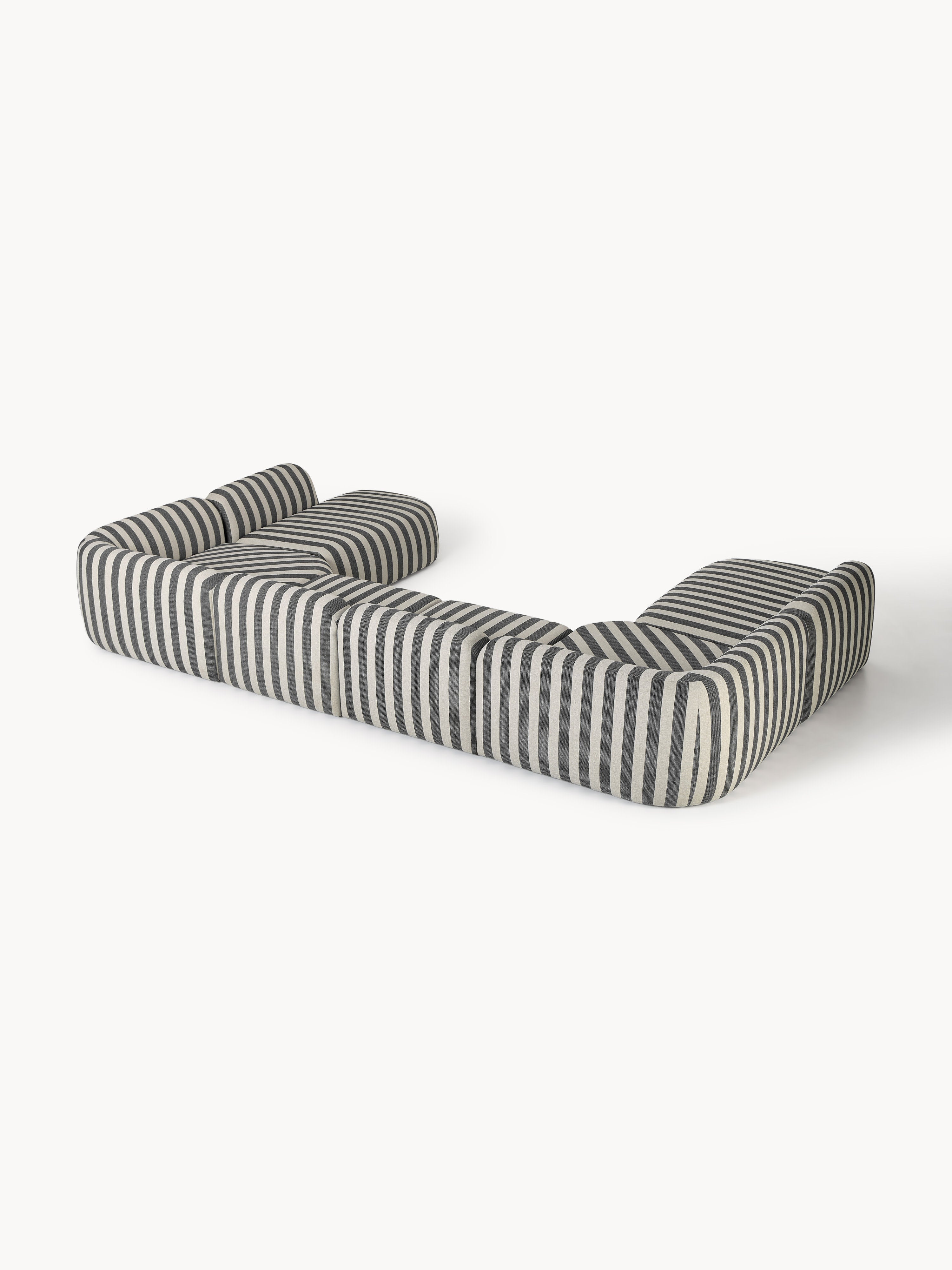 Modulares Gestreiftes XL-Sofa Wolke