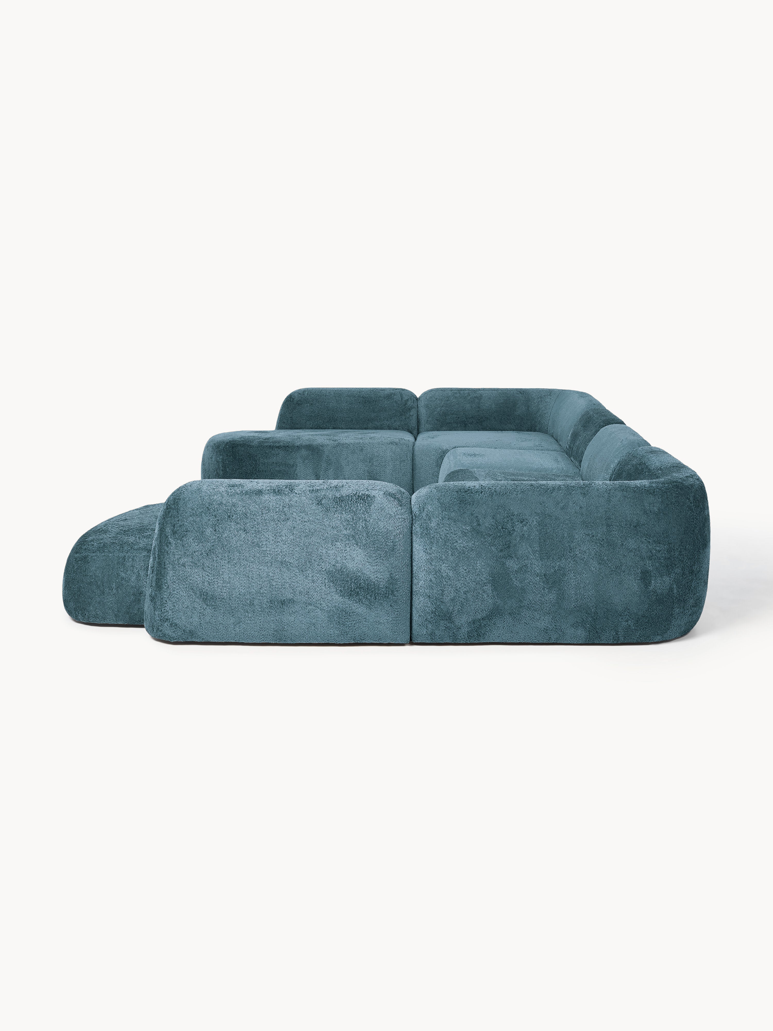 XL Modulares Teddy-Bouclé-Sofa Wolke