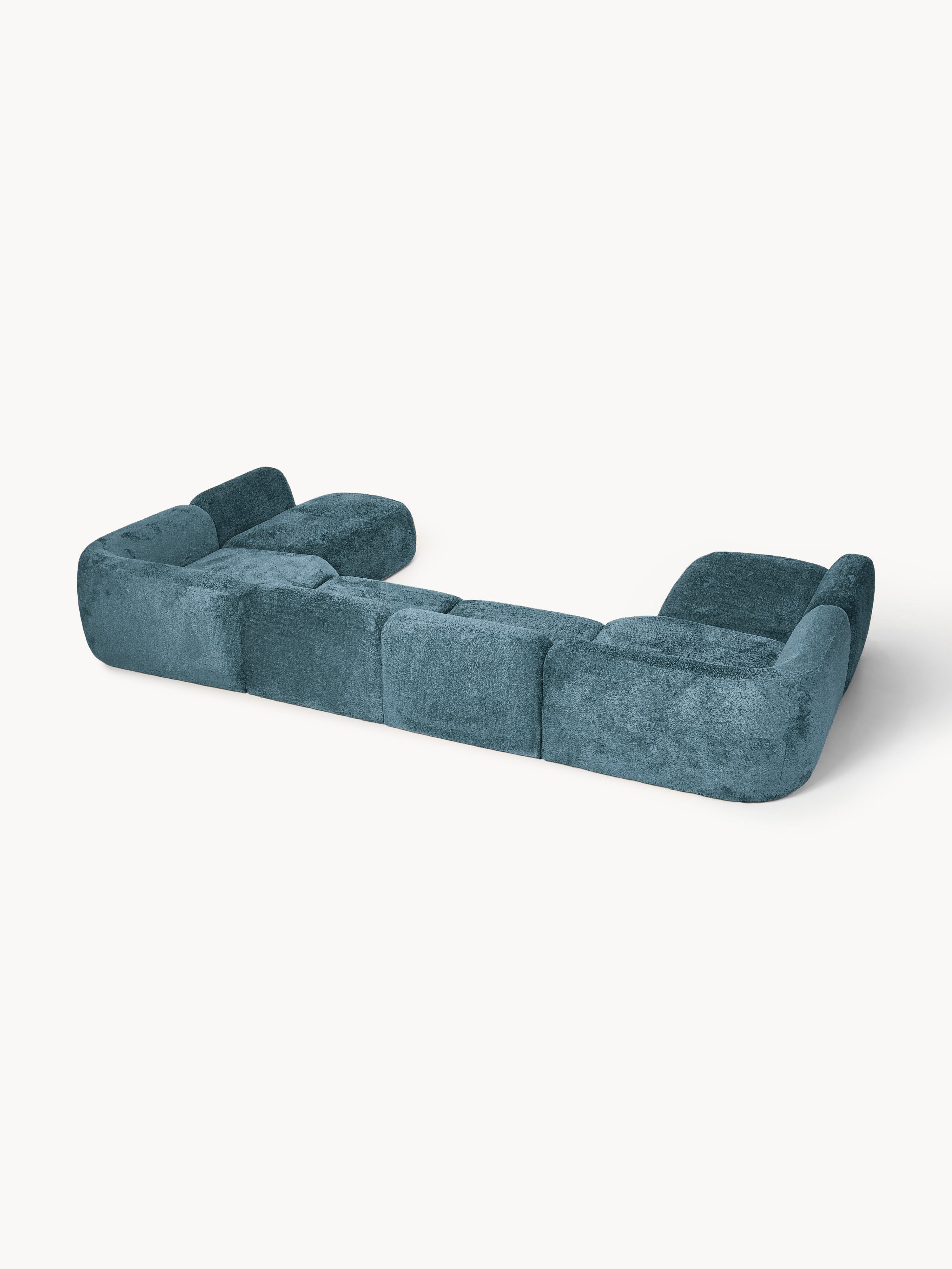 XL Modulares Teddy-Bouclé-Sofa Wolke
