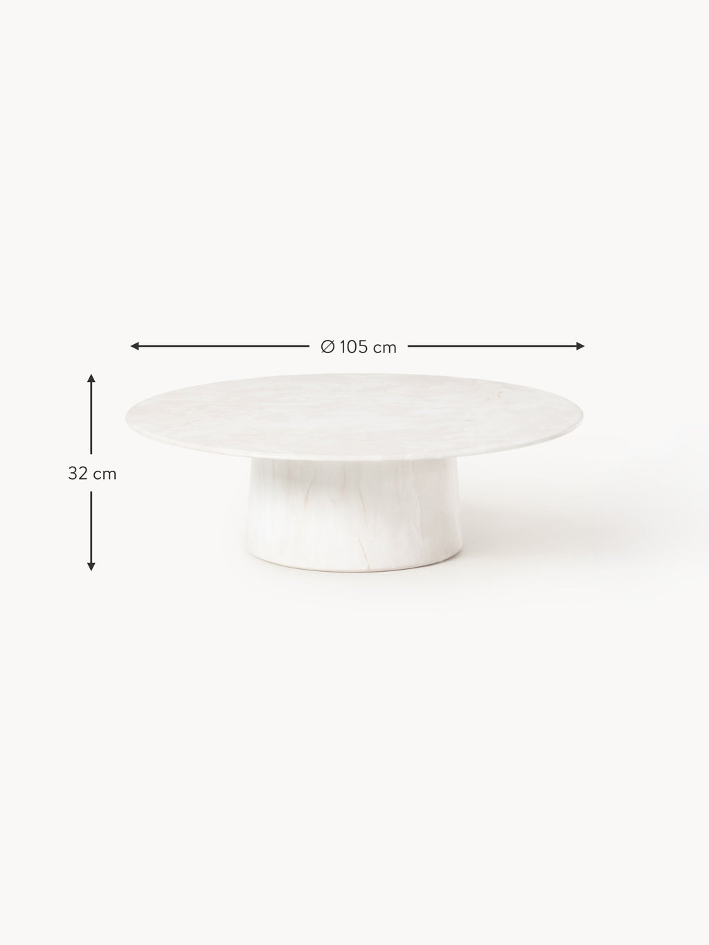 XL-Runder Couchtisch Jael