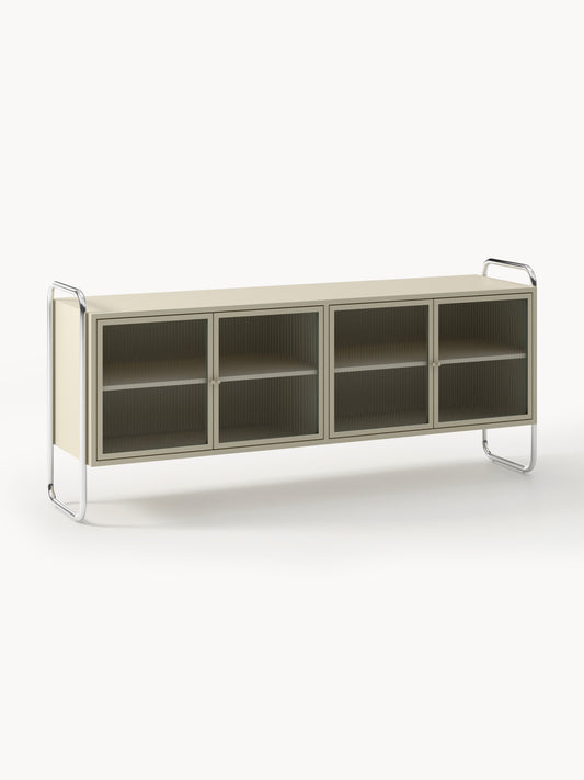 Galeriebild 1 - Metall-Sideboard Robyn mit Glas-Front