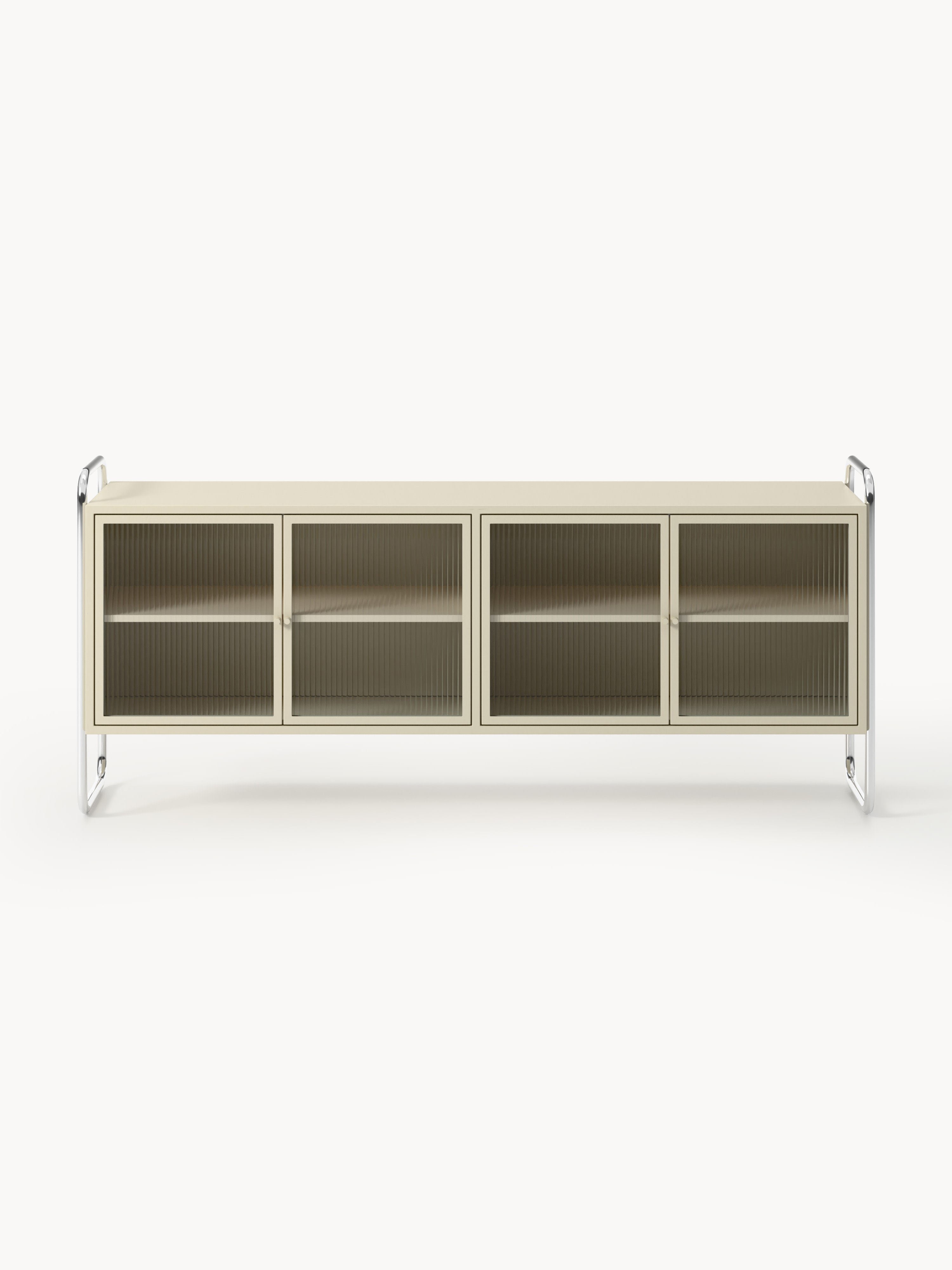 Metall-Sideboard Robyn mit Glas-Front