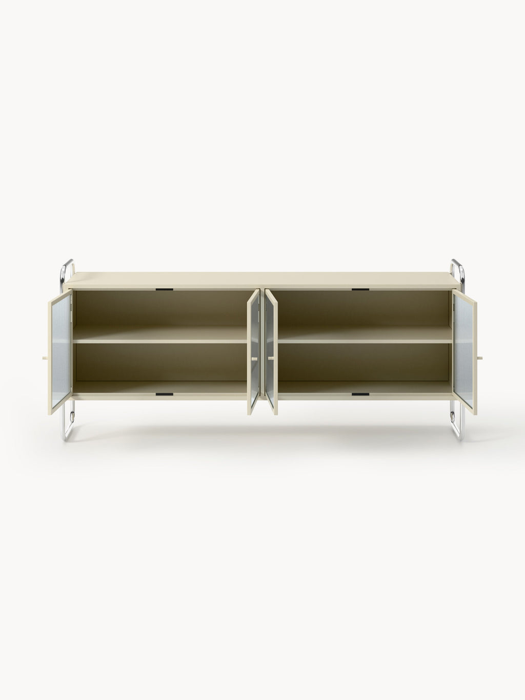 Metall-Sideboard Robyn mit Glas-Front