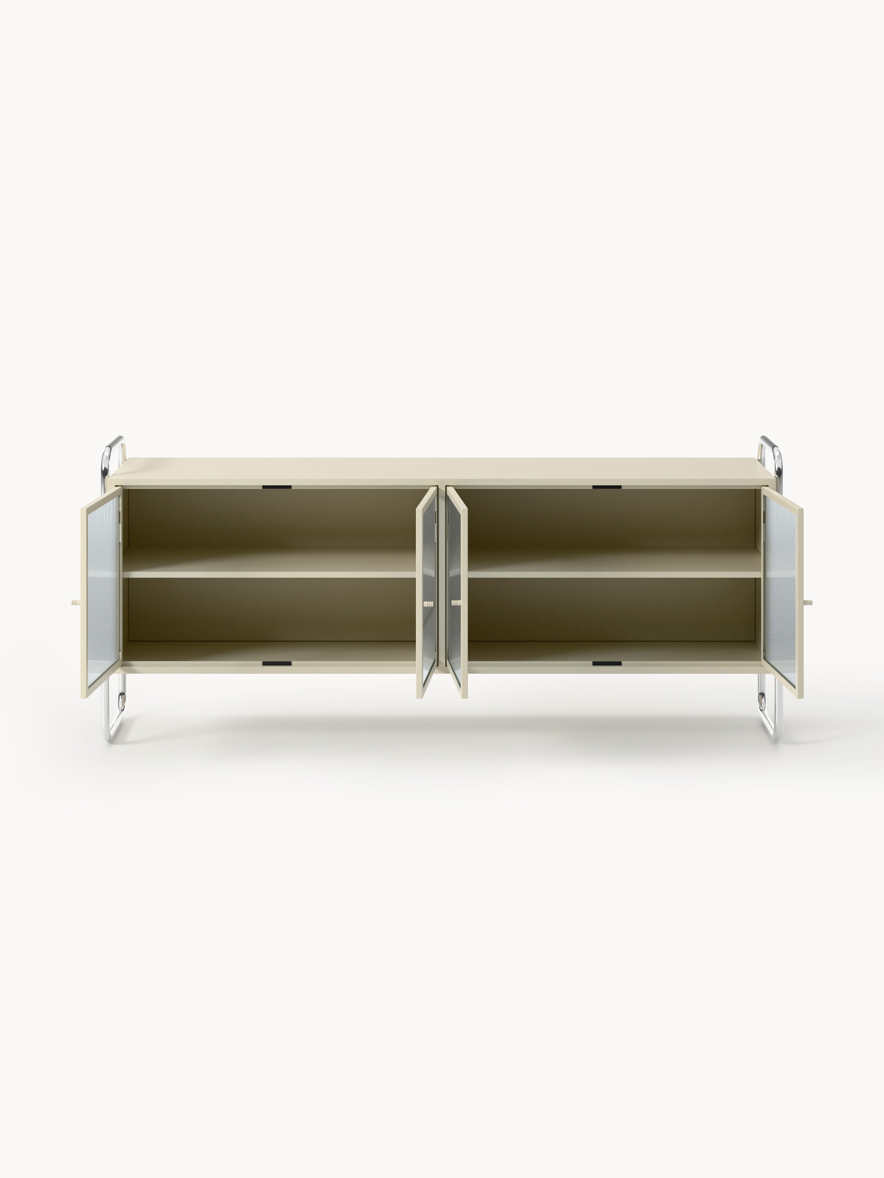Metall-Sideboard Robyn mit Glas-Front