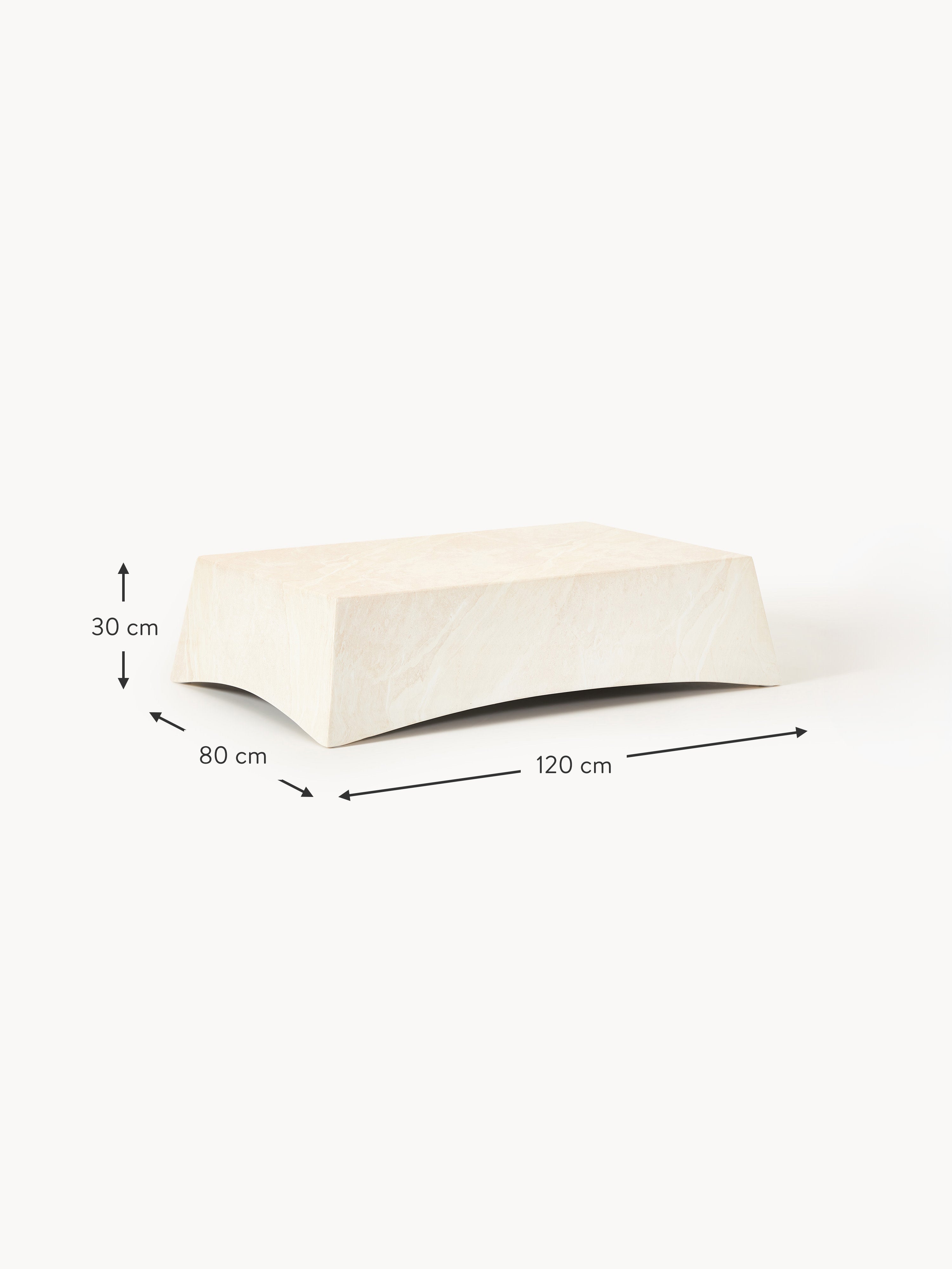 In- & Outdoor-Couchtisch Mohi in Travertin-Optik, B 120 cm