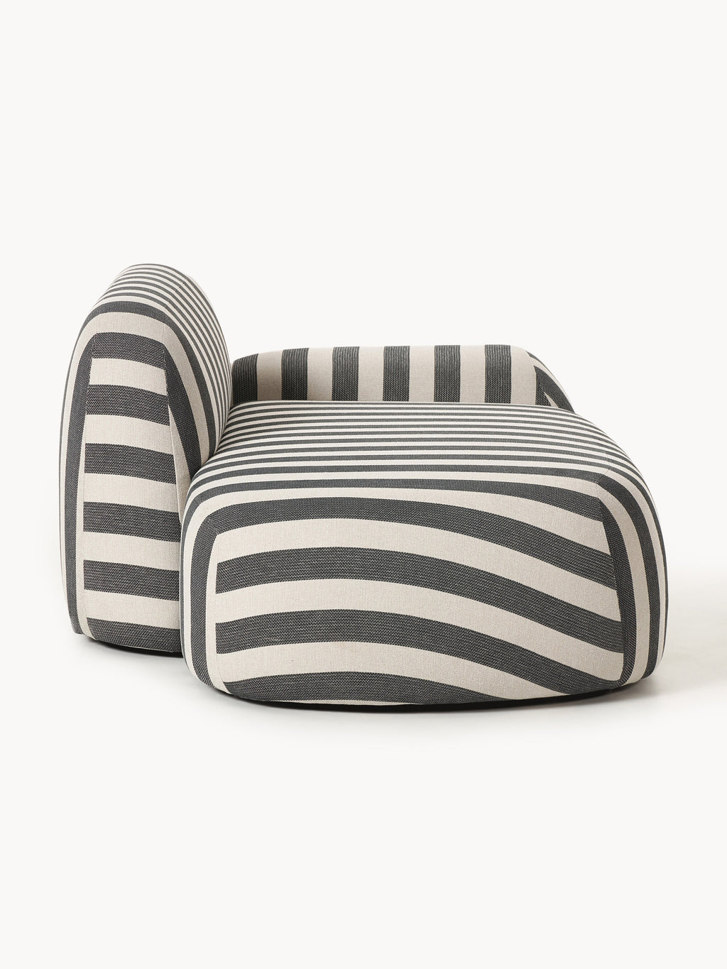 Gestreiftes Sofa Wolke (2-Sitzer) mit Chaiselongue