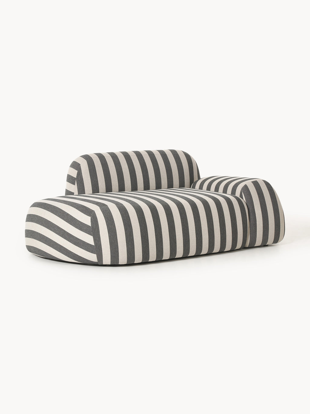 Gestreiftes Sofa Wolke (2-Sitzer) mit Chaiselongue