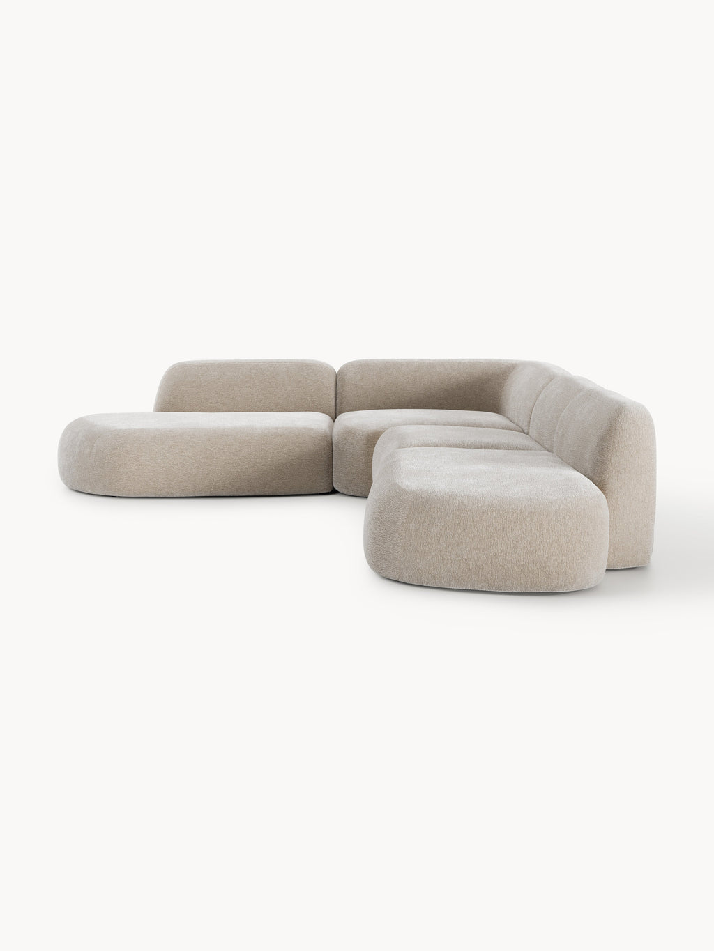 Modulares XL-Ecksofa Wolke mit Chaiselongue