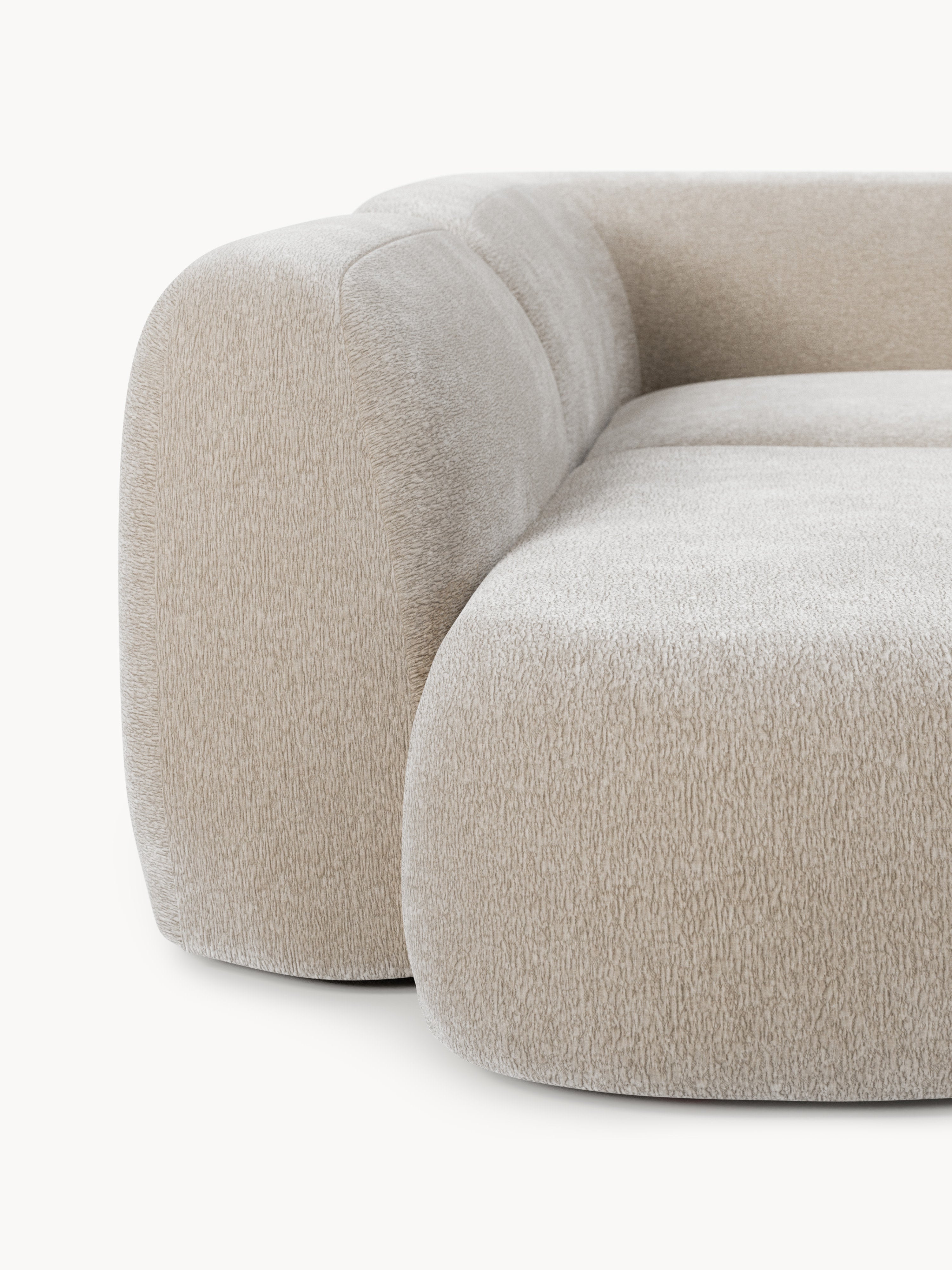 Modulares XL-Ecksofa Wolke mit Chaiselongue