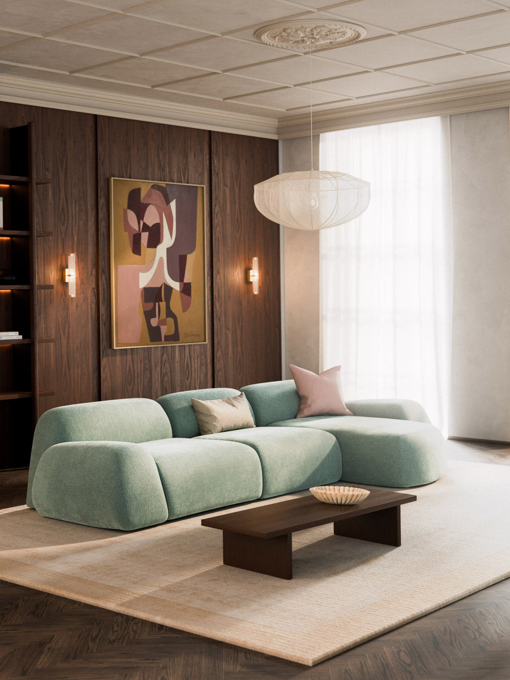 Modulares Teddy-Ecksofa Wolke (4-Sitzer)