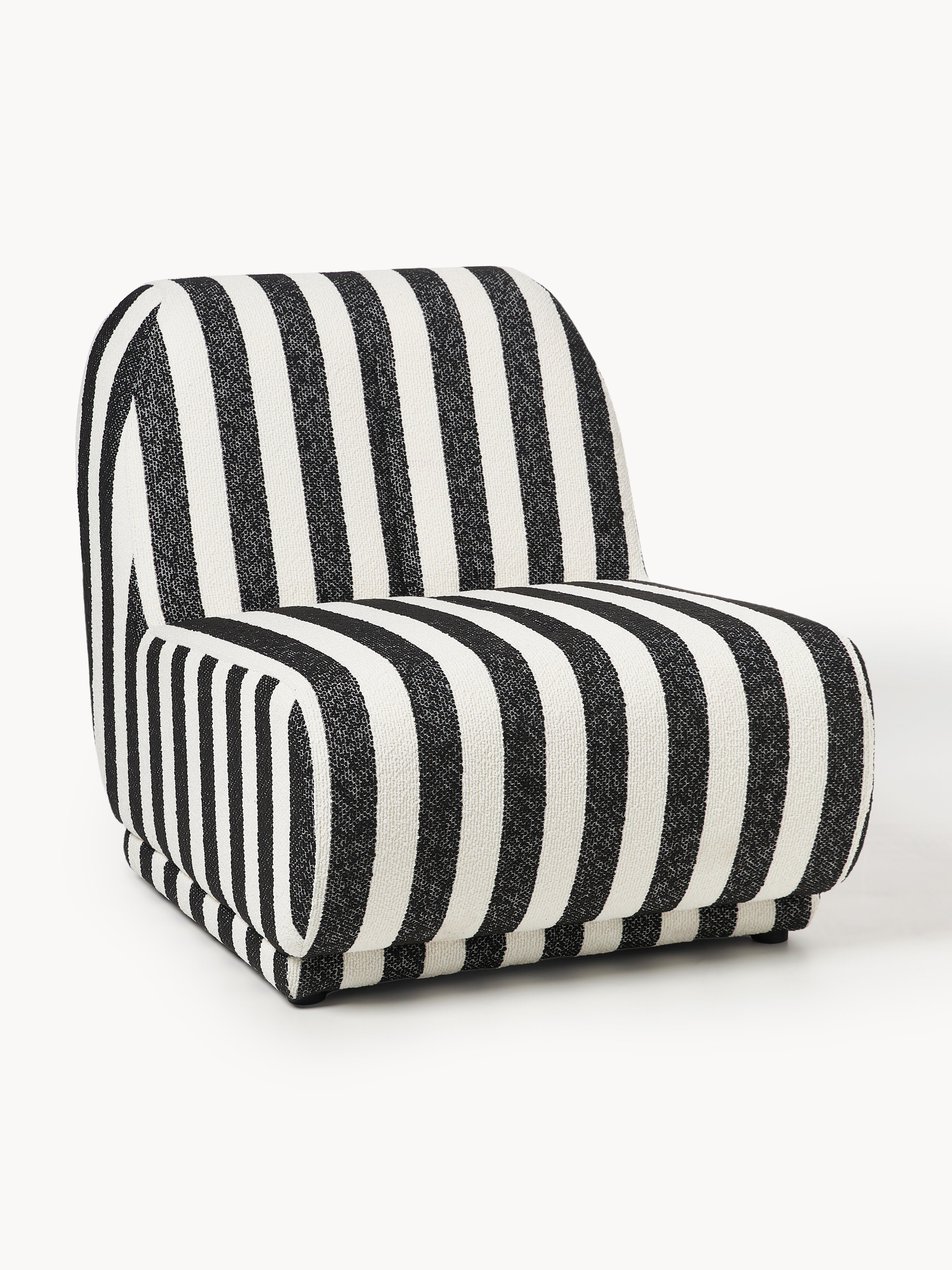 Galeriebild 1 - Gestreifter Bouclé-Loungesessel Emie
