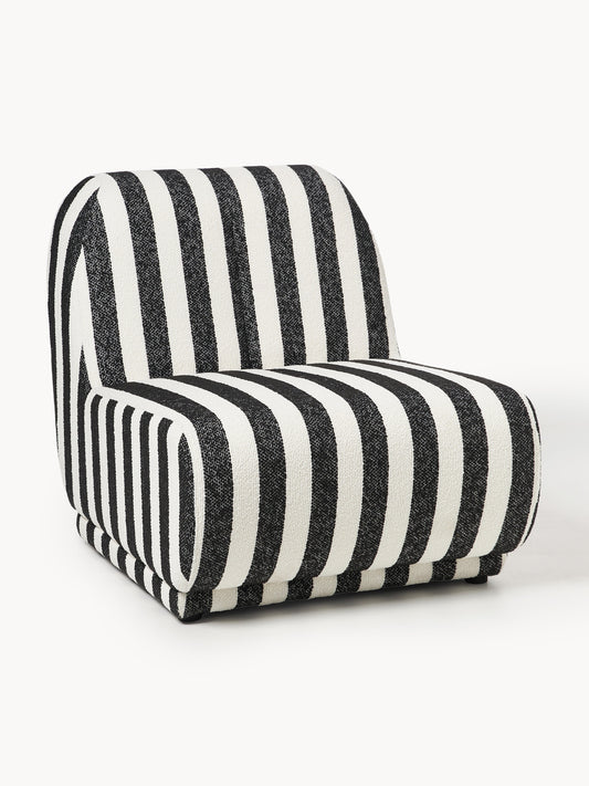 Galeriebild 1 - Gestreifter Bouclé-Loungesessel Emie