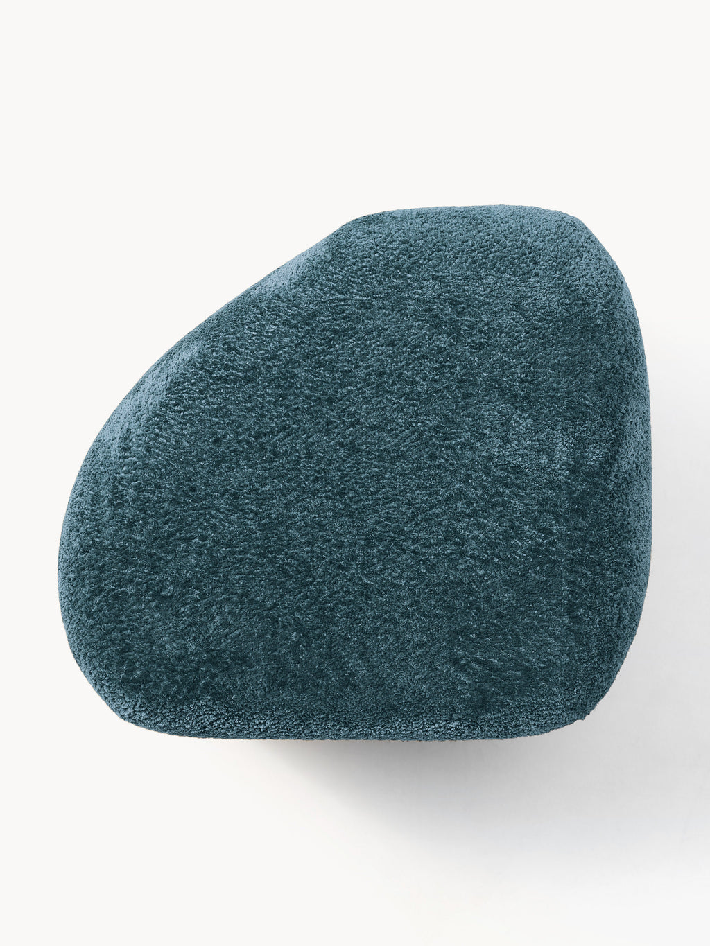 Ovale Ottomane Wolke aus Teddy-Bouclé