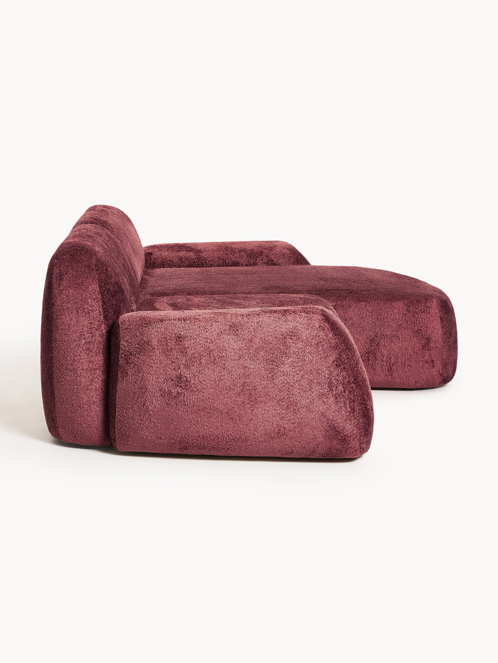 Modulares Teddy-Bouclé-Ecksofa Wolke (3-Sitzer)
