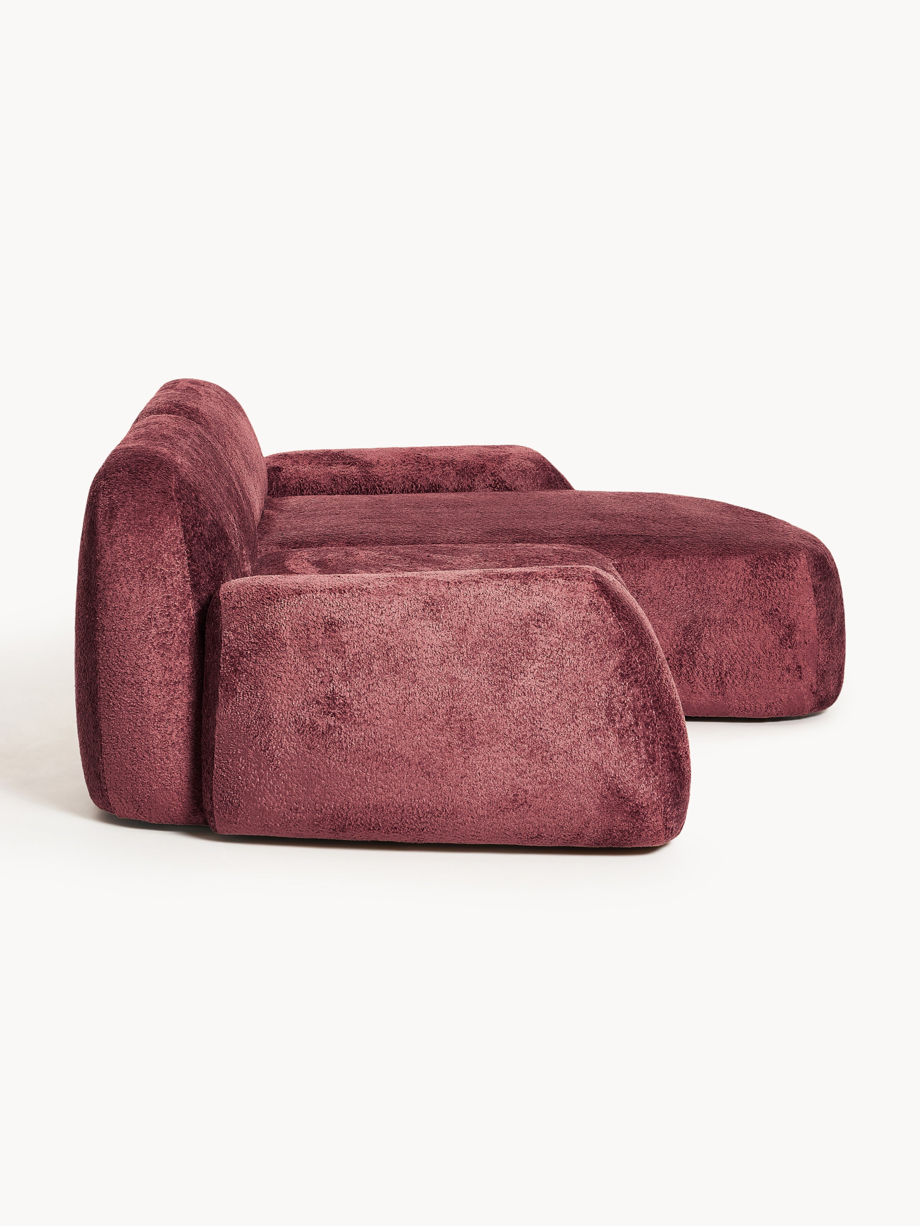 Modulares Teddy-Bouclé-Ecksofa Wolke (3-Sitzer)
