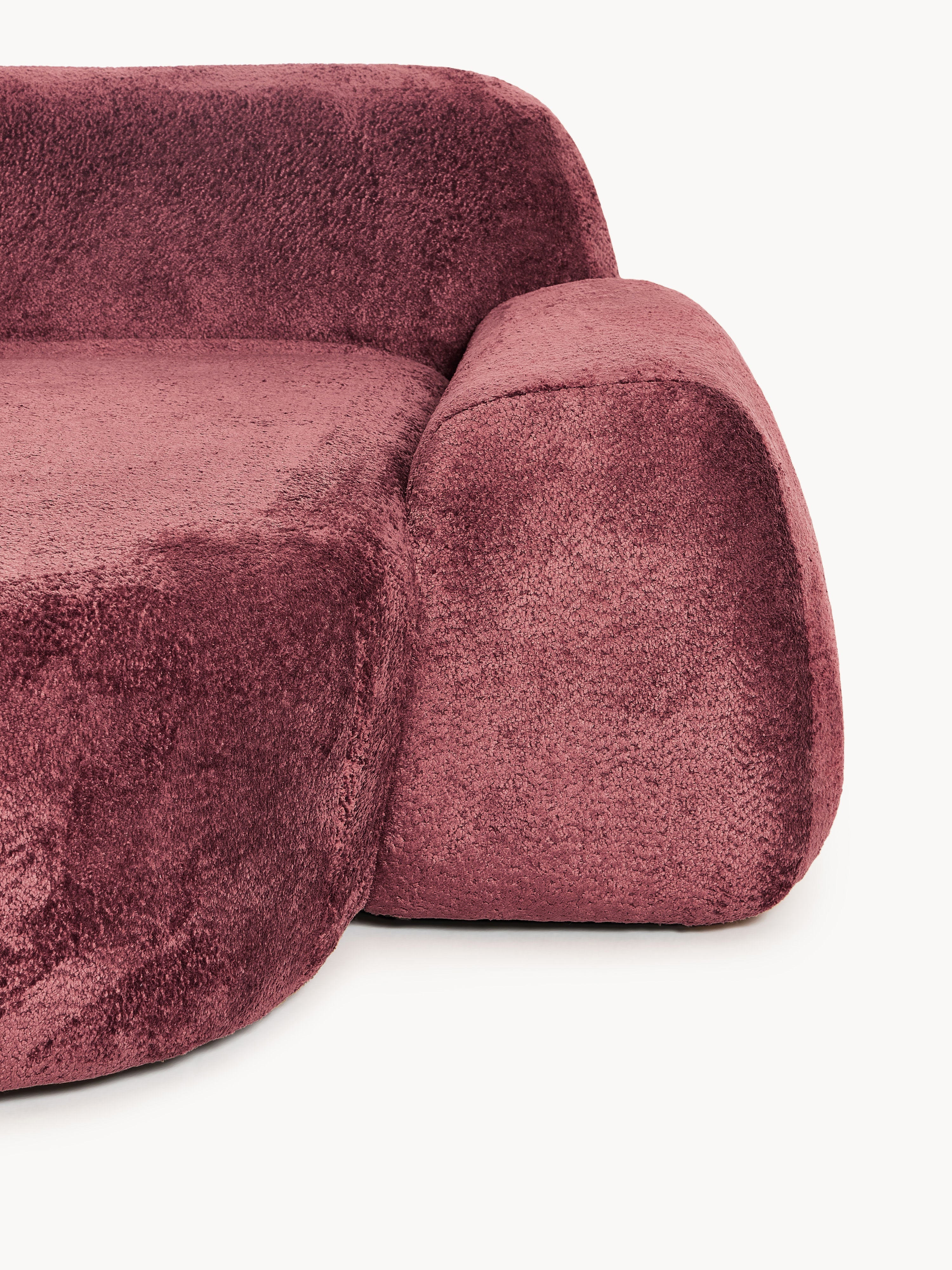 Modulares Teddy-Bouclé-Ecksofa Wolke (3-Sitzer)