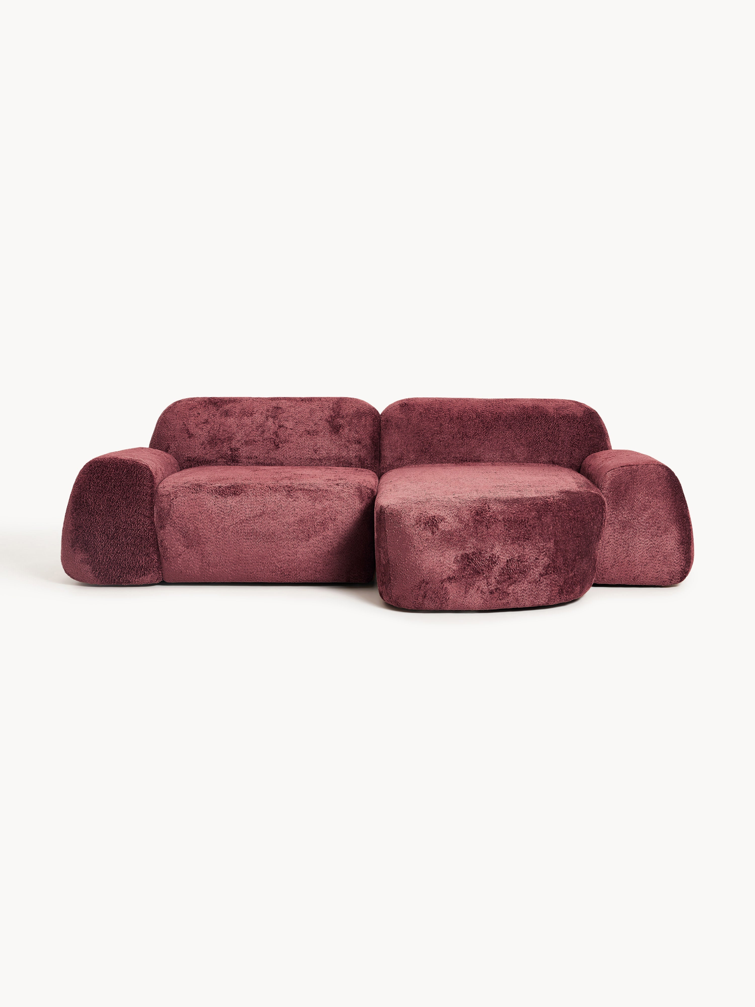 Galeriebild 1 - Modulares Teddy-Bouclé-Ecksofa Wolke (3-Sitzer)