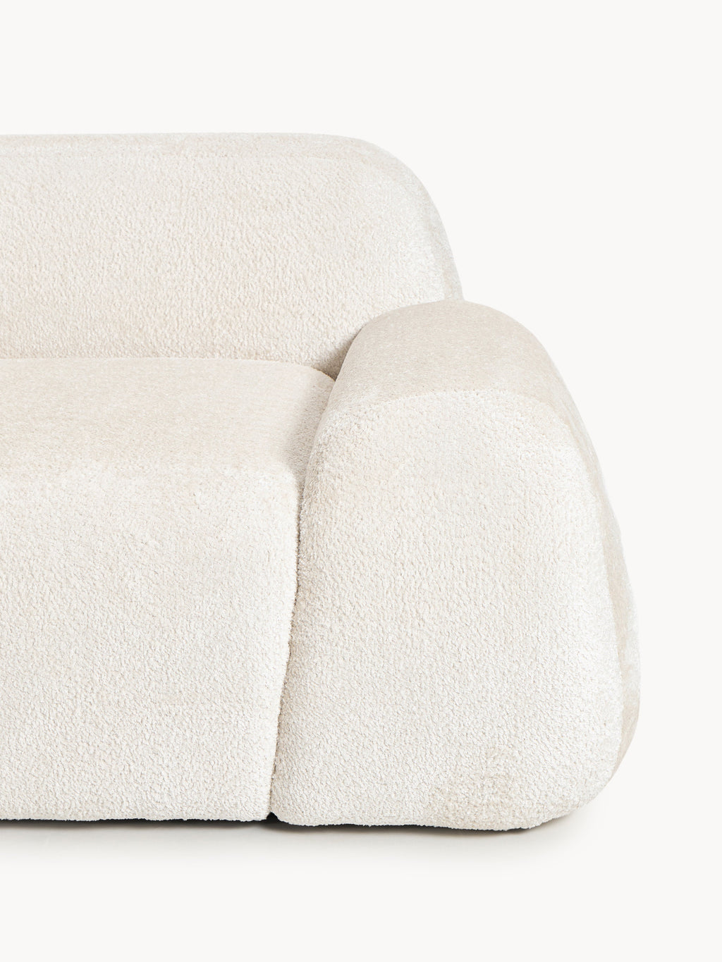 Modulares Teddy-Bouclé-Ecksofa Wolke (4-Sitzer) mit Chaiselongue