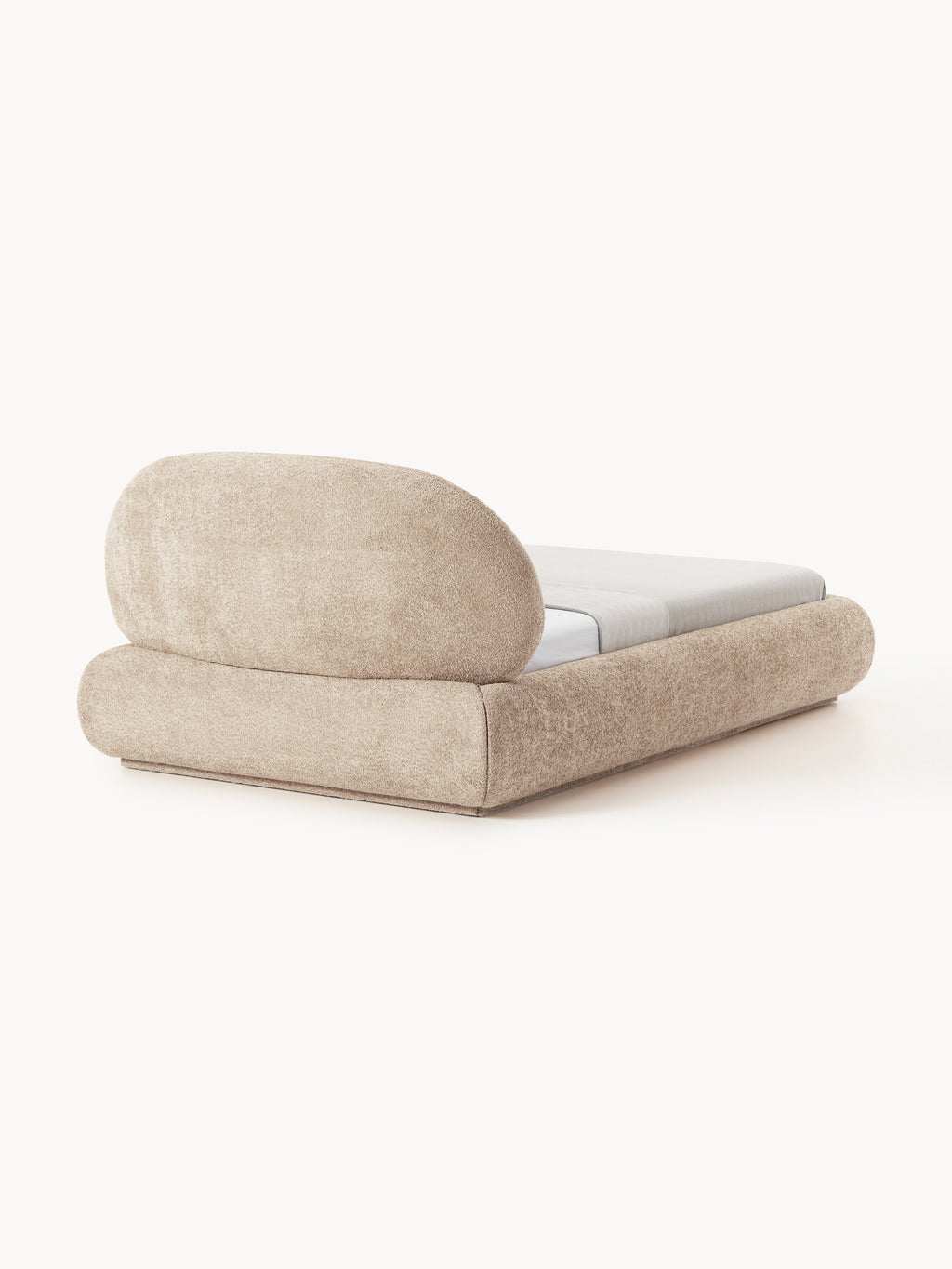 Einzelbett Alba aus Teddy-Bouclé