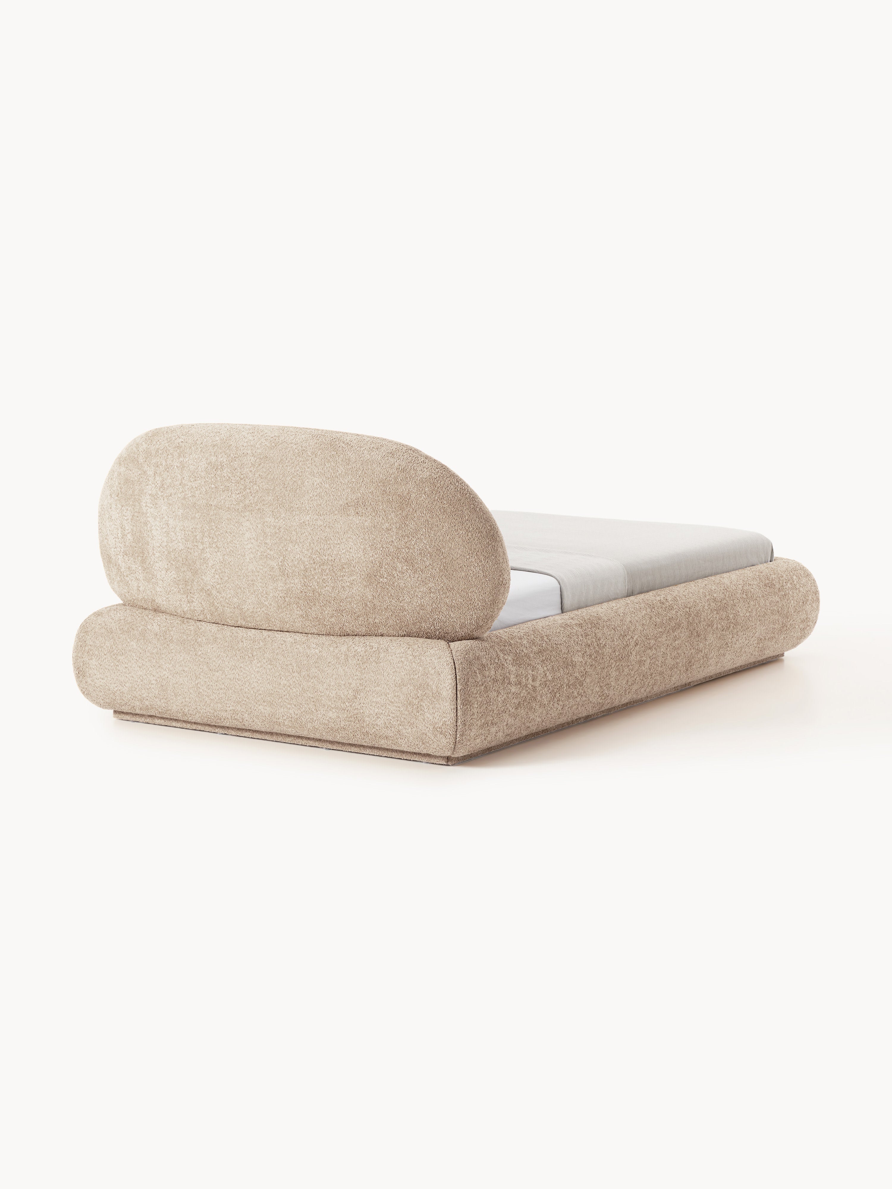 Einzelbett Alba aus Teddy-Bouclé