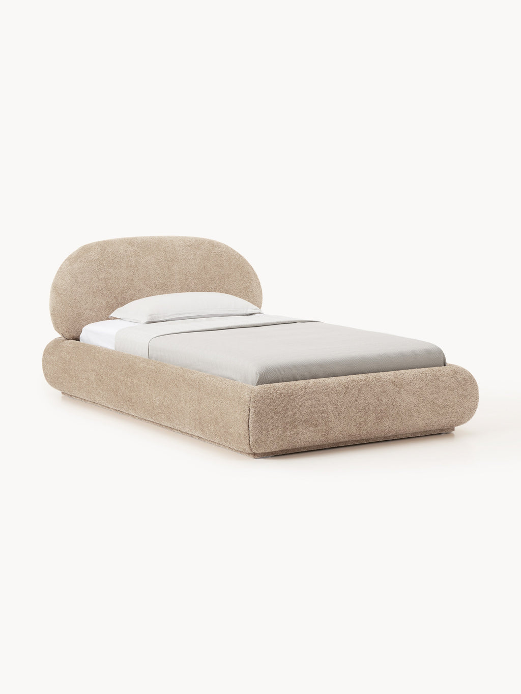 Galeriebild 1 - Einzelbett Alba aus Teddy-Bouclé