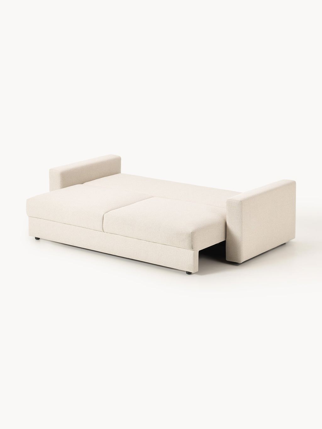 Bouclé-Schlafsofa Tasha (3-Sitzer) mit Stauraum