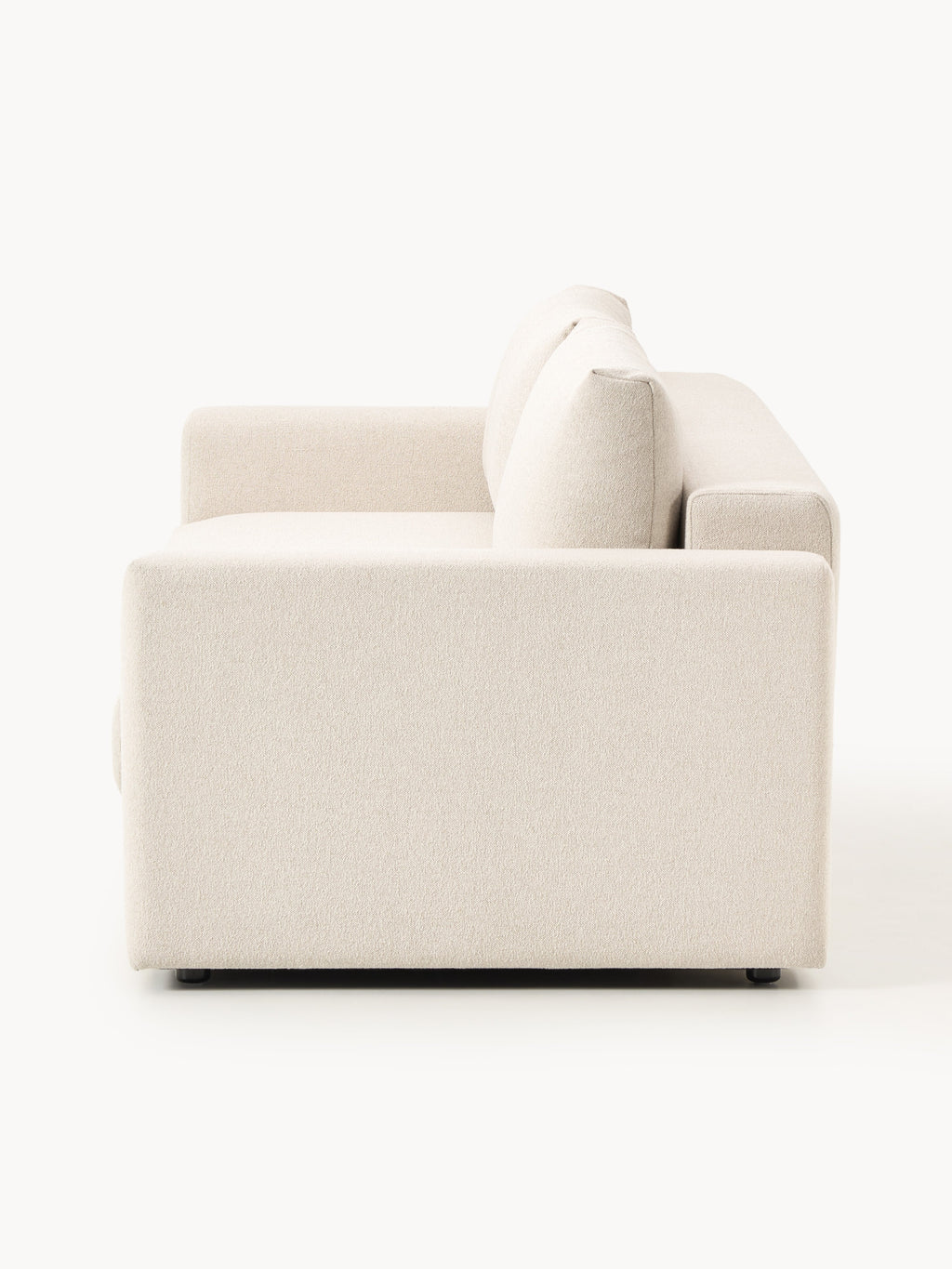 Bouclé-Schlafsofa Tasha (3-Sitzer) mit Stauraum