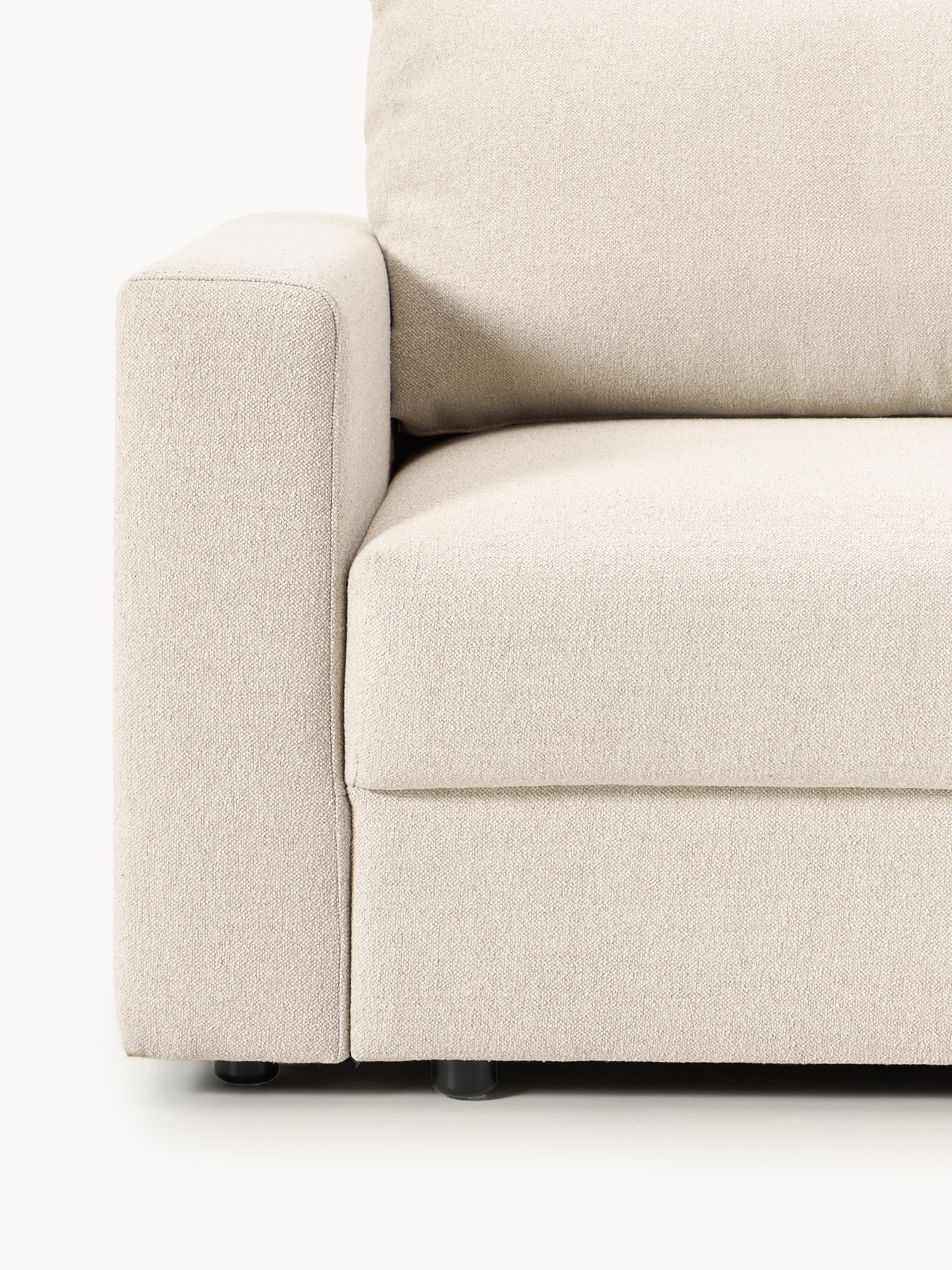 Bouclé-Schlafsofa Tasha (3-Sitzer) mit Stauraum