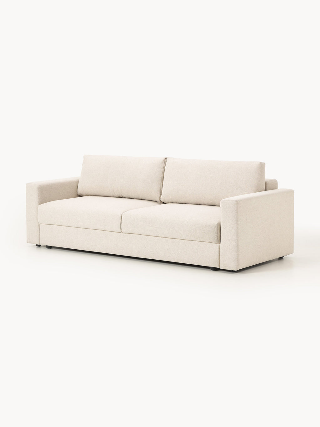 Bouclé-Schlafsofa Tasha (3-Sitzer) mit Stauraum