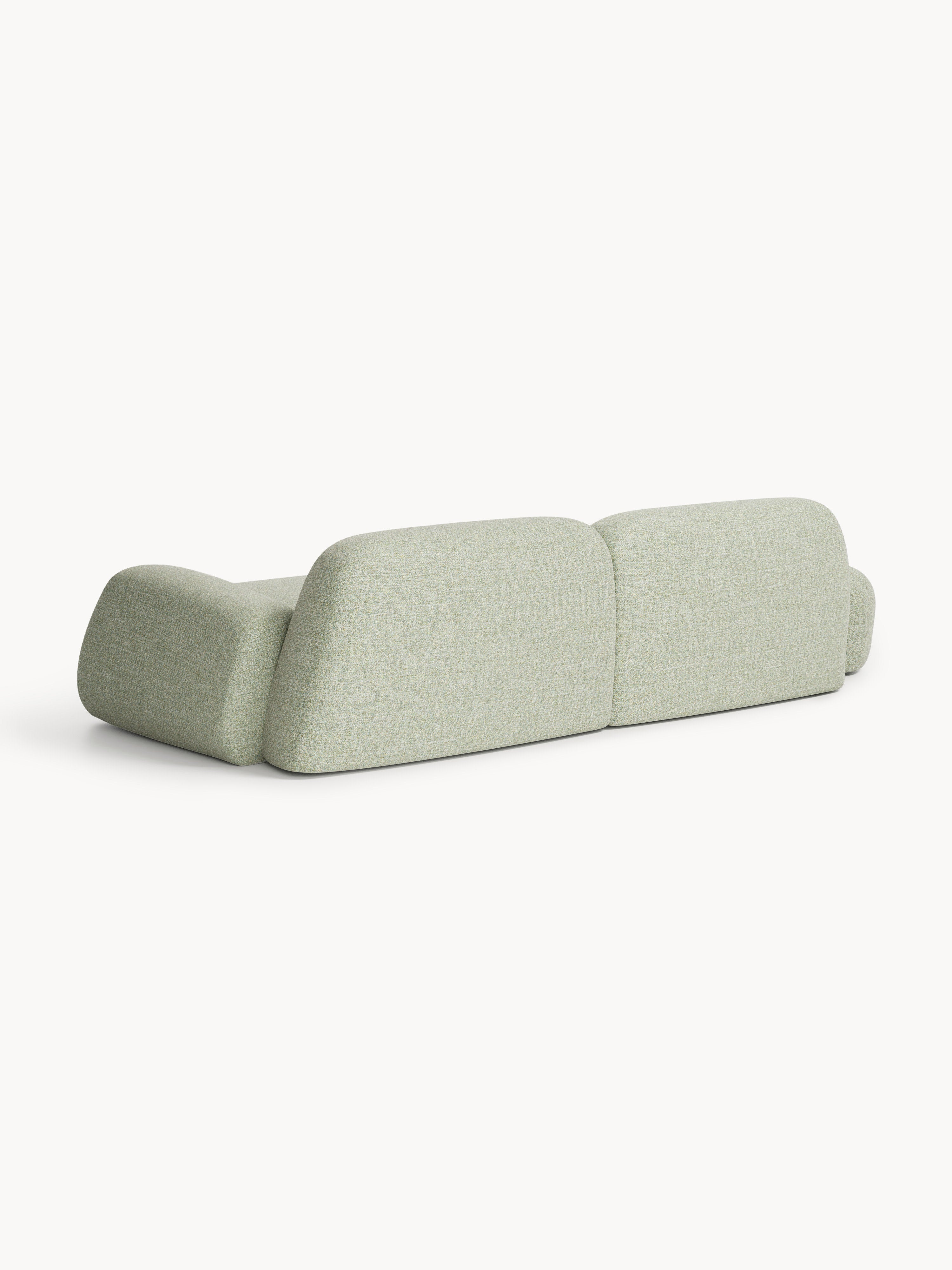 Modulare Bouclé-Chaise Wolke (3-Sitzer)