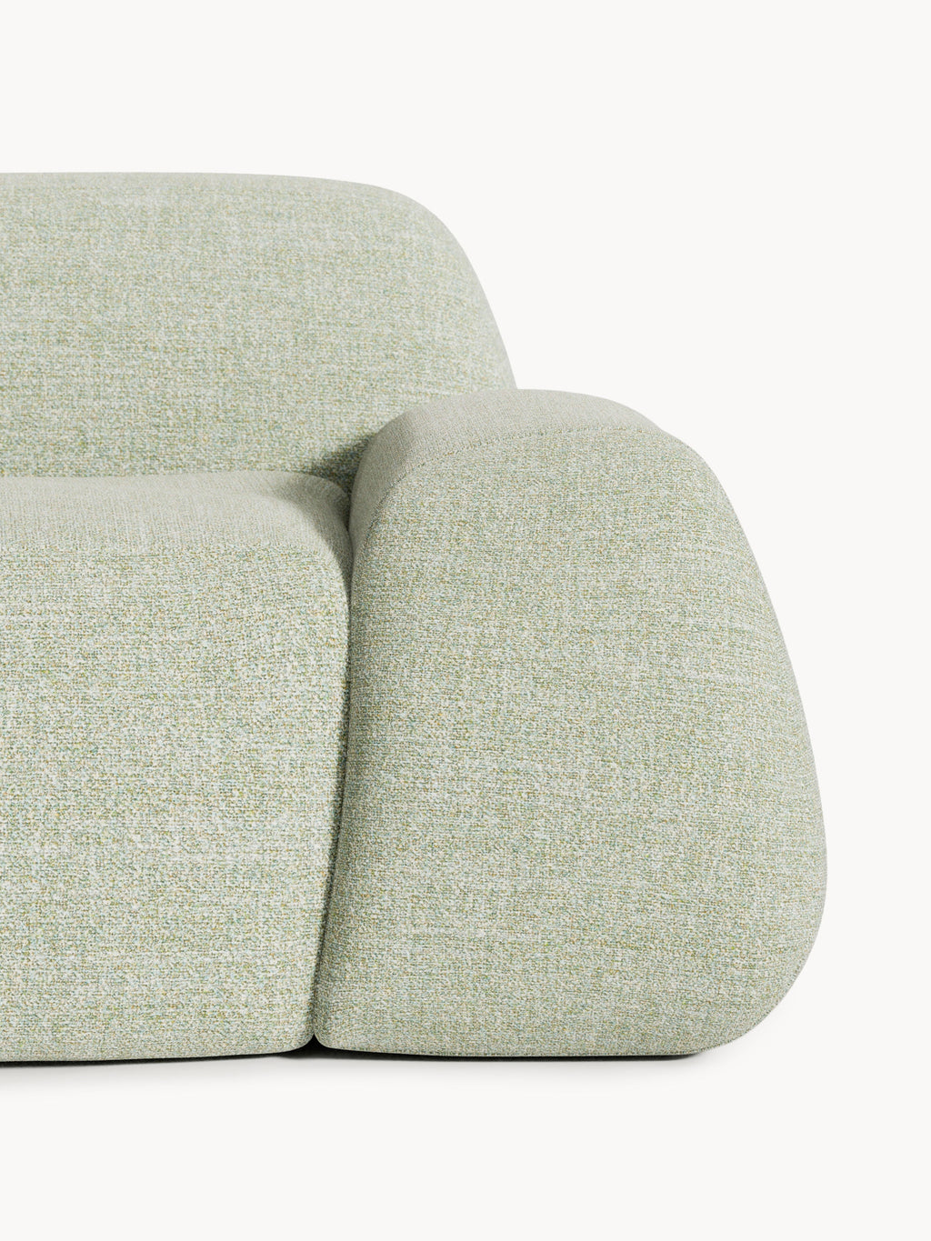 Modulare Bouclé-Chaise Wolke (3-Sitzer)