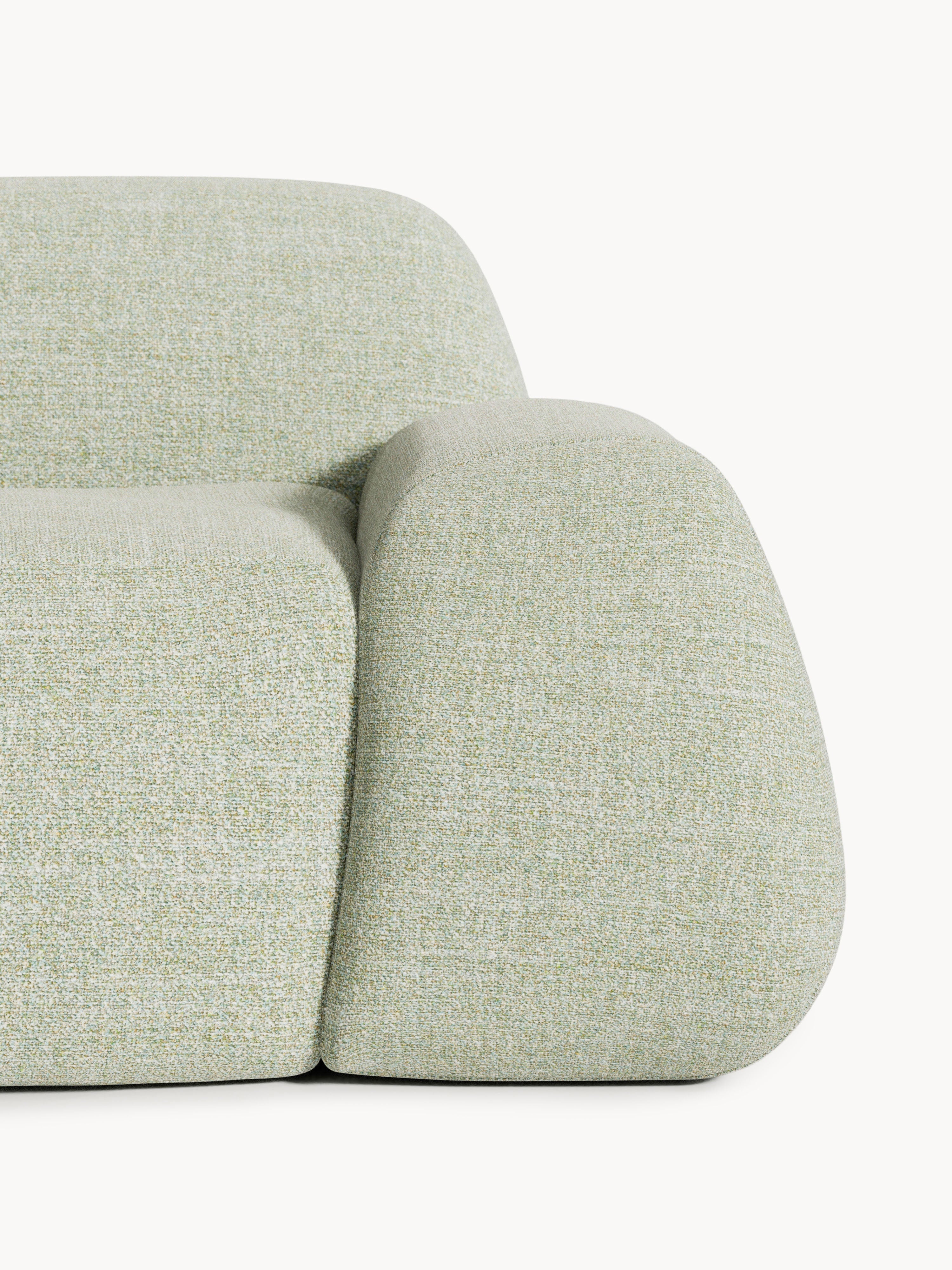 Modulare Bouclé-Chaise Wolke (3-Sitzer)