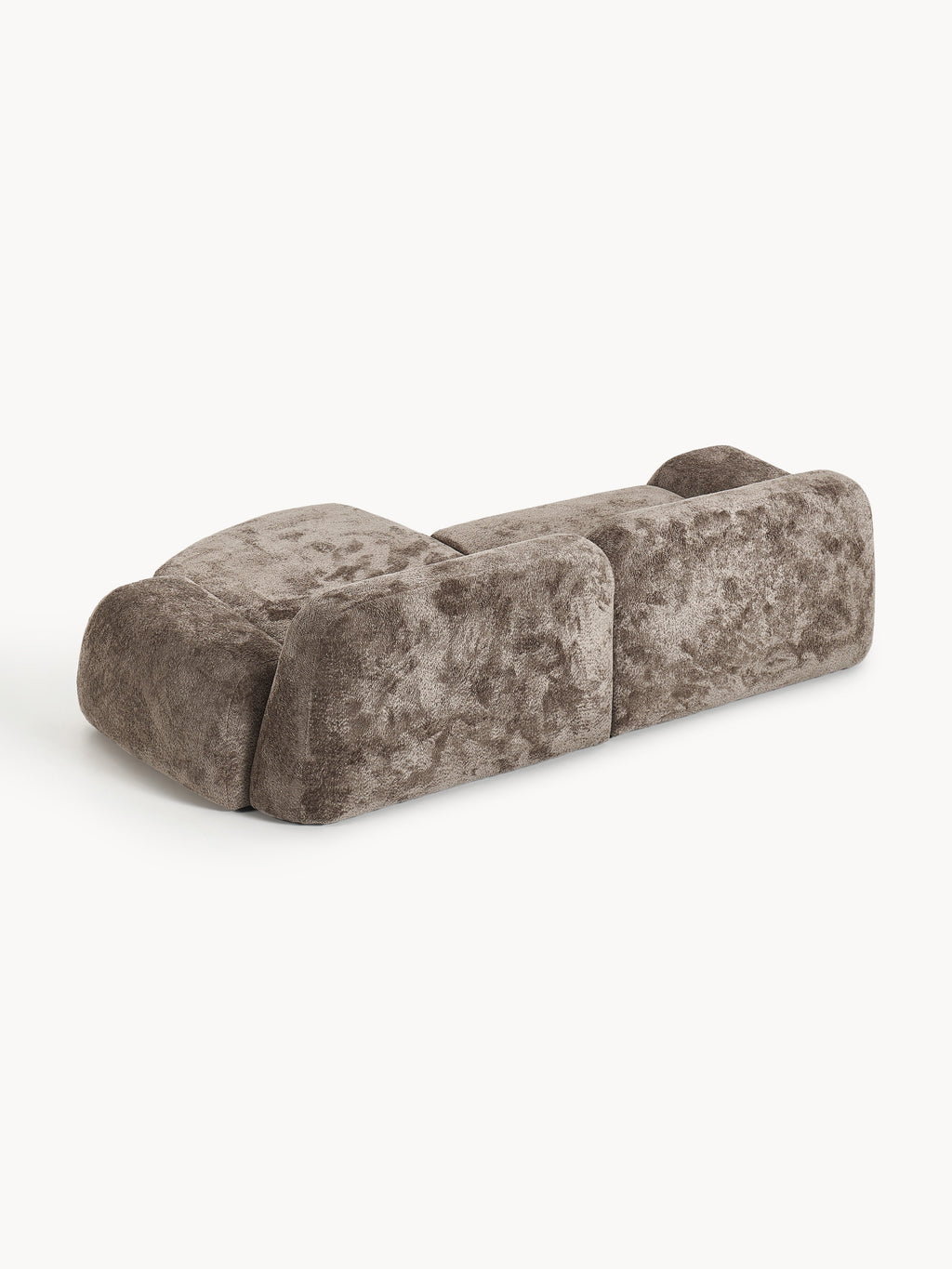 Modulares Teddy-Bouclé-Ecksofa Wolke (3-Sitzer)