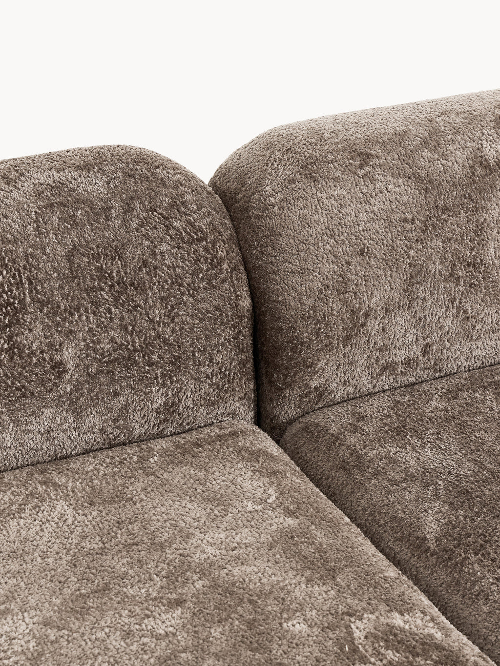 Modulares Teddy-Bouclé-Ecksofa Wolke (3-Sitzer)