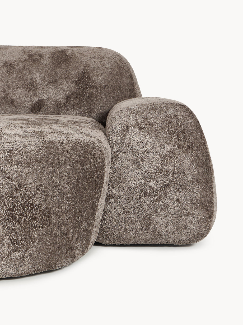 Modulares Teddy-Bouclé-Ecksofa Wolke (3-Sitzer)