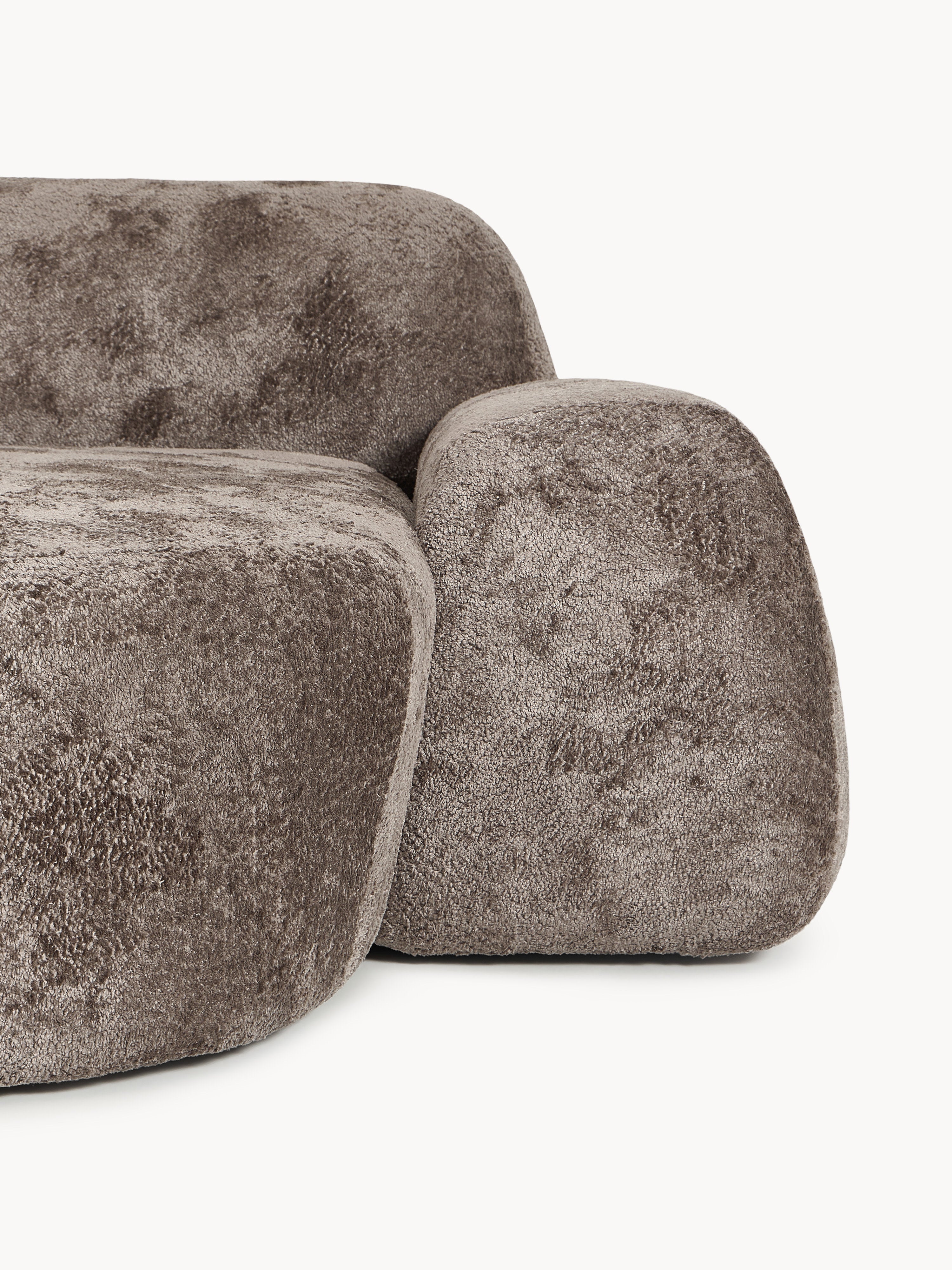 Modulares Teddy-Bouclé-Ecksofa Wolke (3-Sitzer)