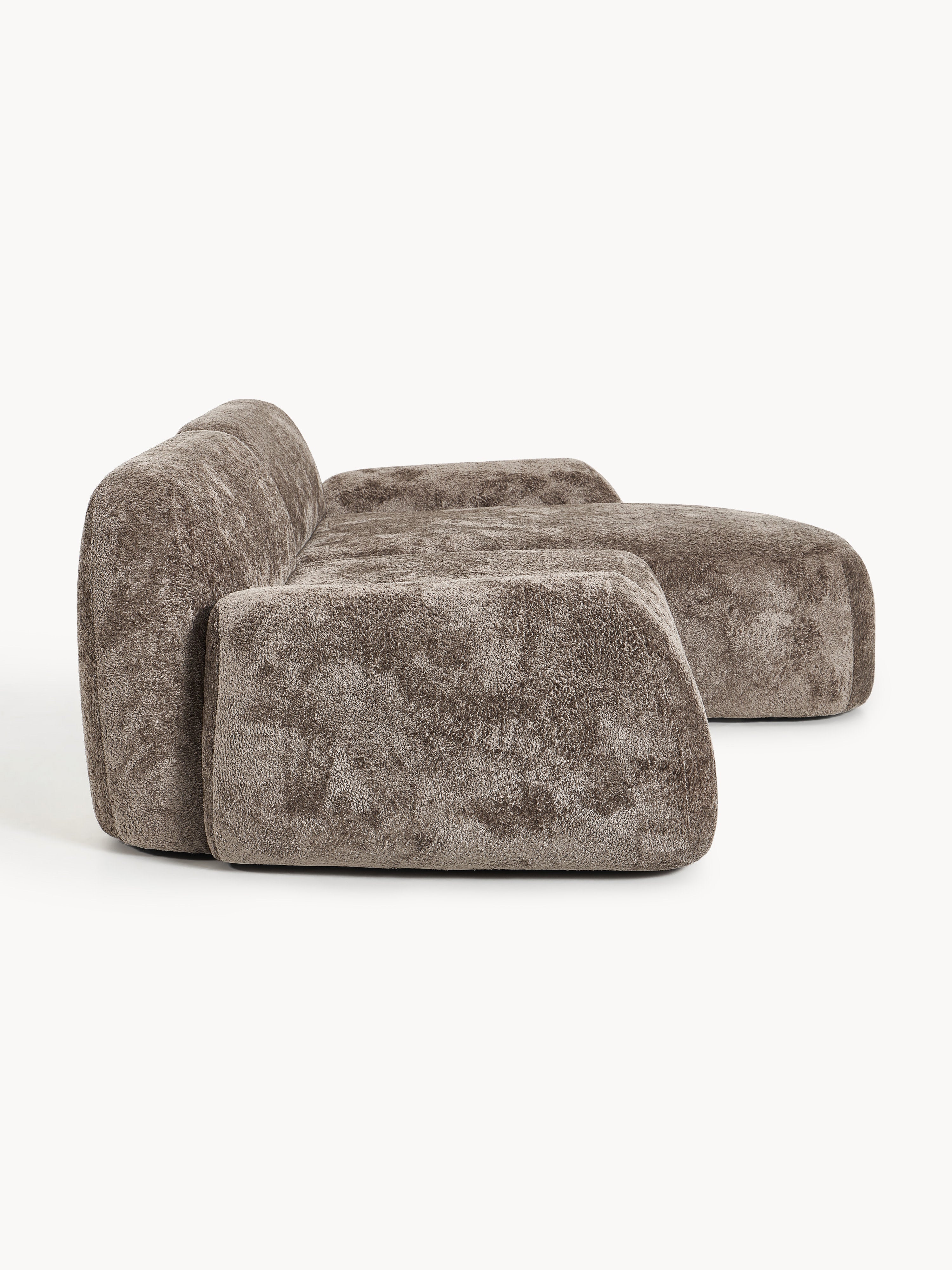 Modulares Teddy-Bouclé-Ecksofa Wolke (3-Sitzer)