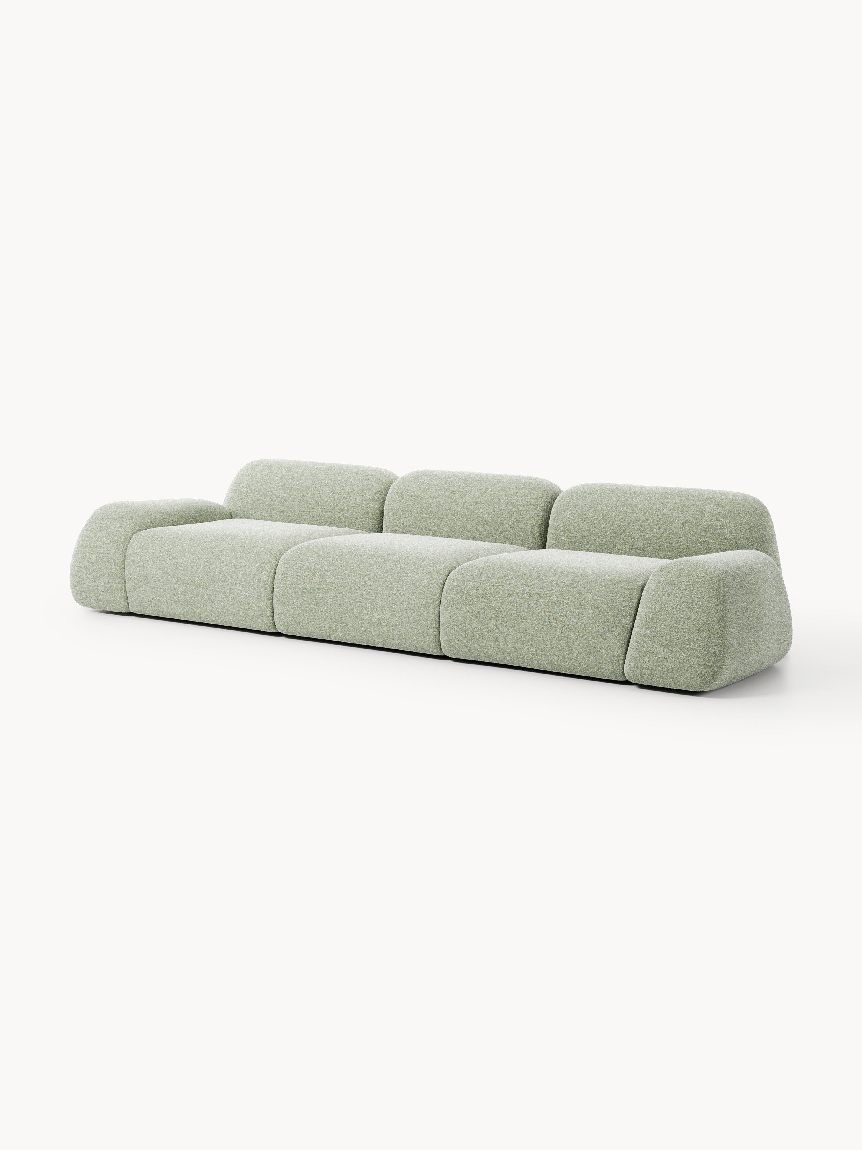 Modulares Bouclé-Sofa Wolke (4-Sitzer)
