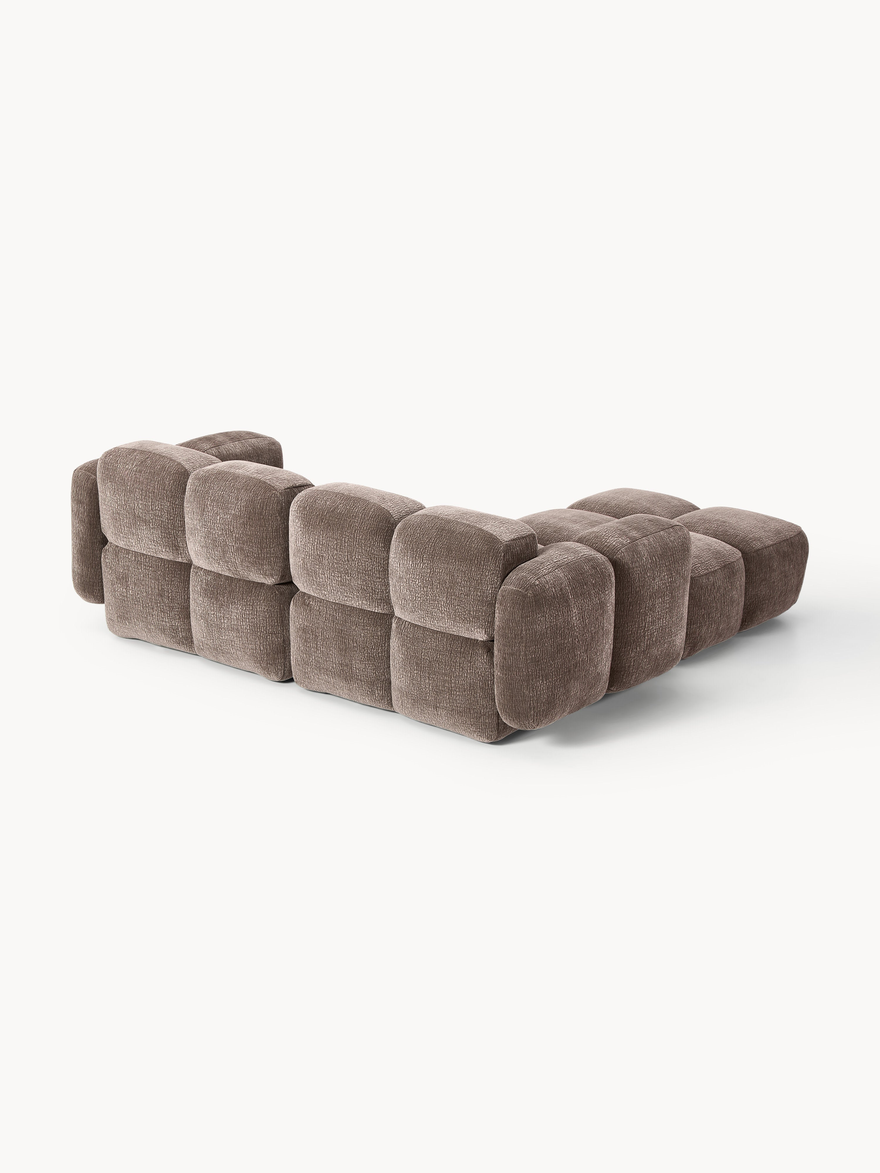 Modulares Sofa Tayla (3-Sitzer) mit Hocker (links/rechts)