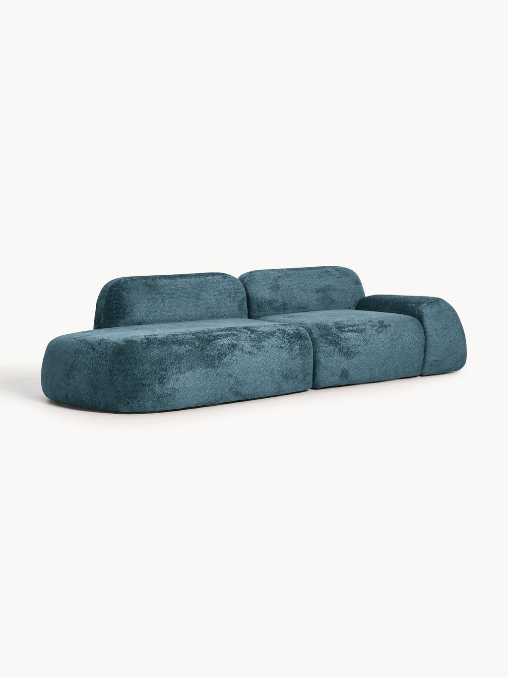 Modulare Teddy-Bouclé-Chaise Wolke (3-Sitzer)