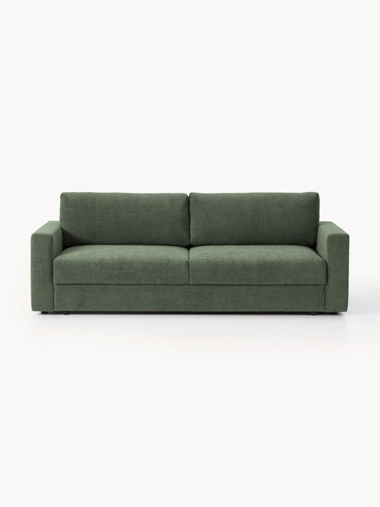 Galeriebild 1 - Samt-Schlafsofa Tasha (3-Sitzer) mit Stauraum
