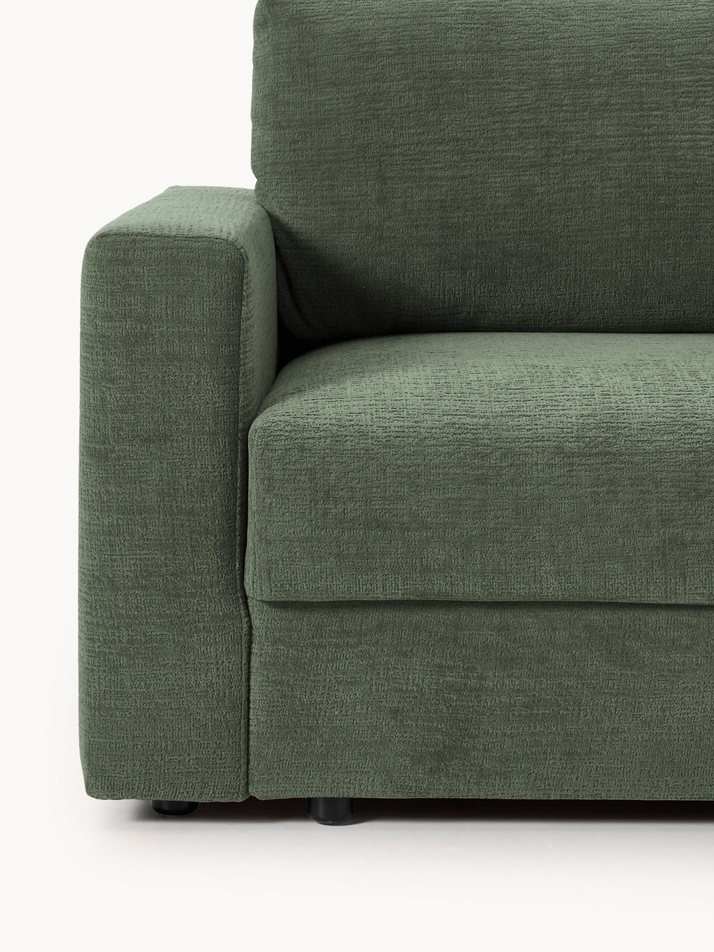 Samt-Schlafsofa Tasha (3-Sitzer) mit Stauraum