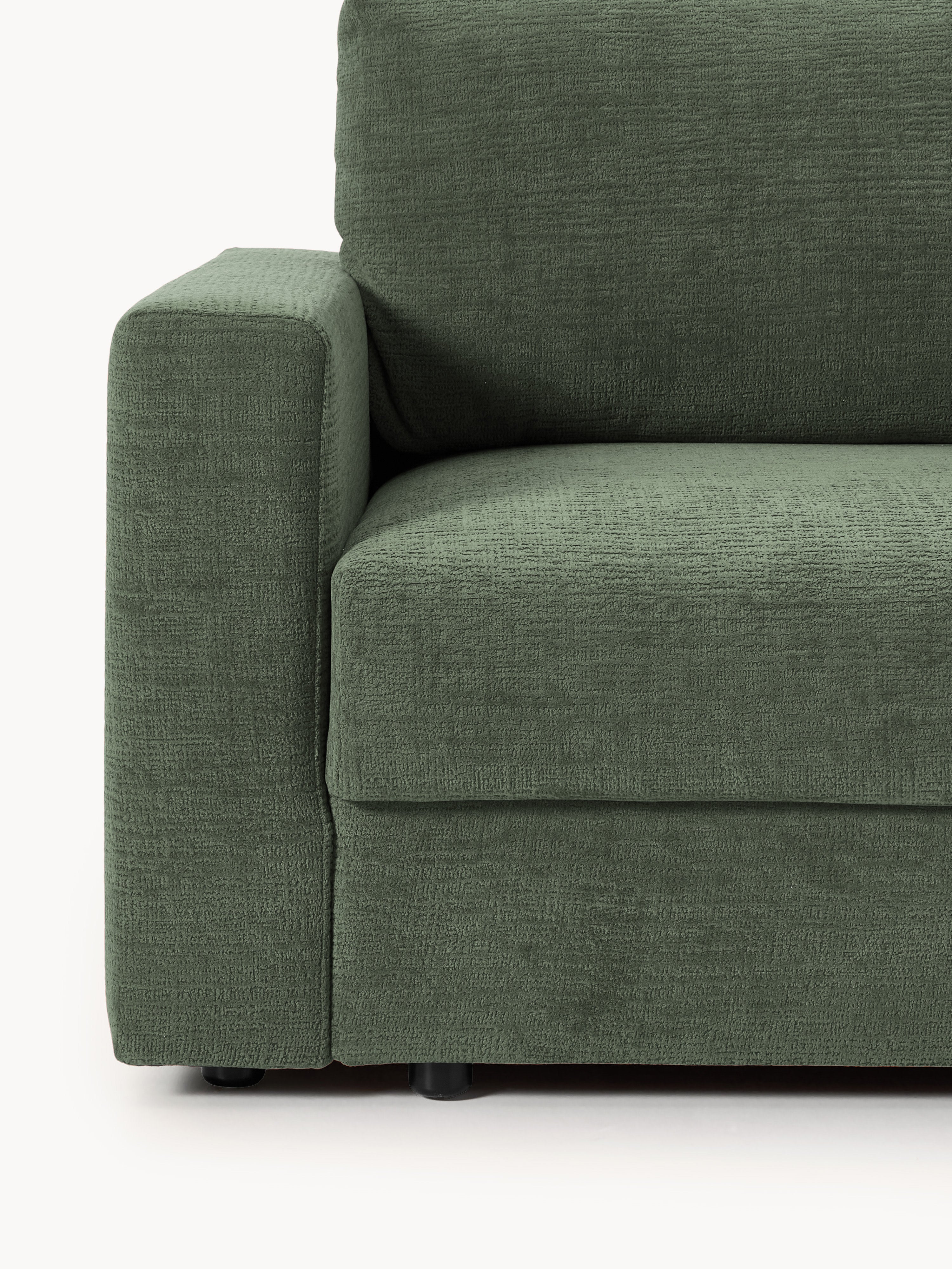 Samt-Schlafsofa Tasha (3-Sitzer) mit Stauraum