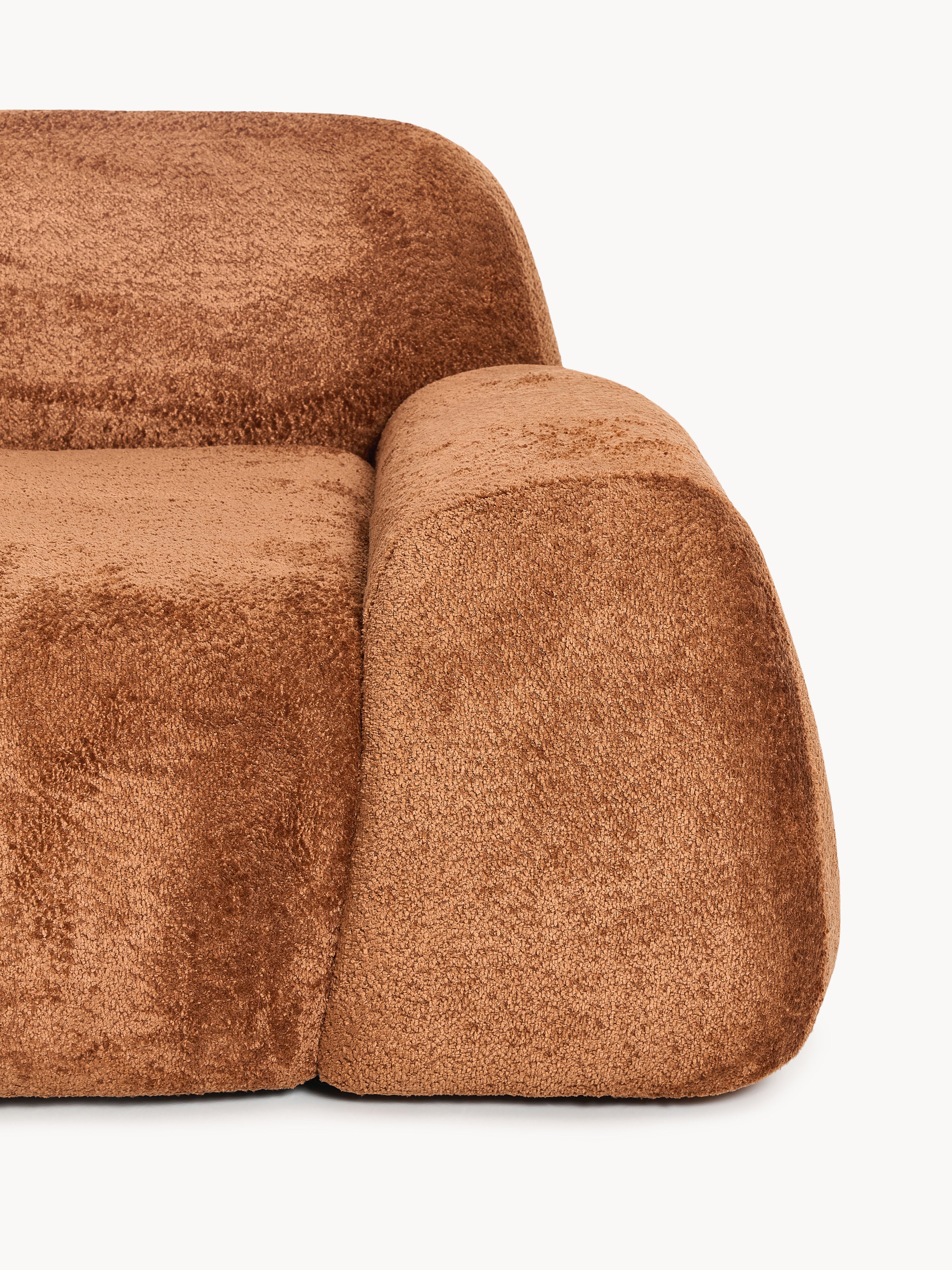 Teddy-Bouclé-Sofa Wolke (2-Sitzer) mit Chaiselongue