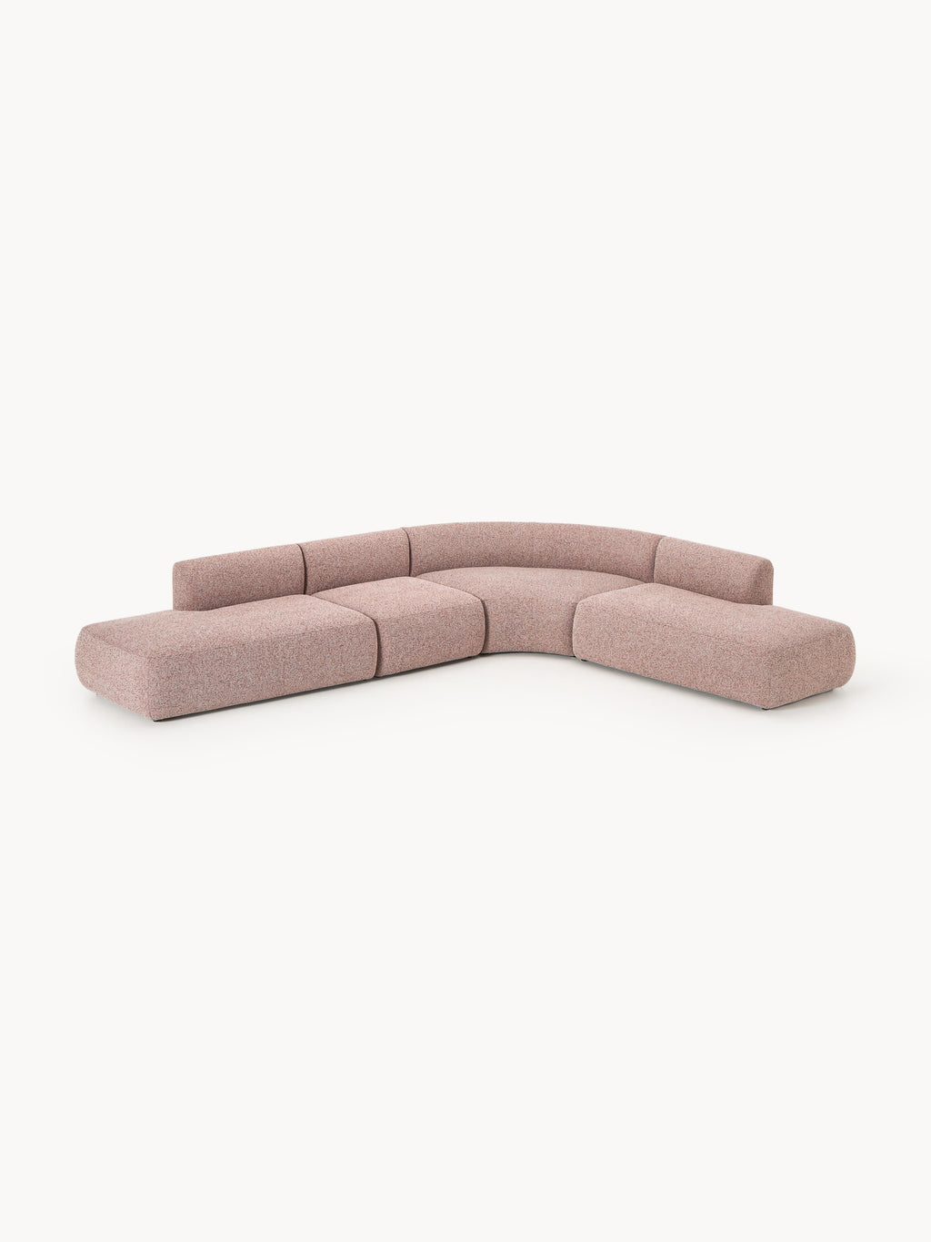 Modulares Bouclé-Ecksofa Sofia (4-Sitzer)