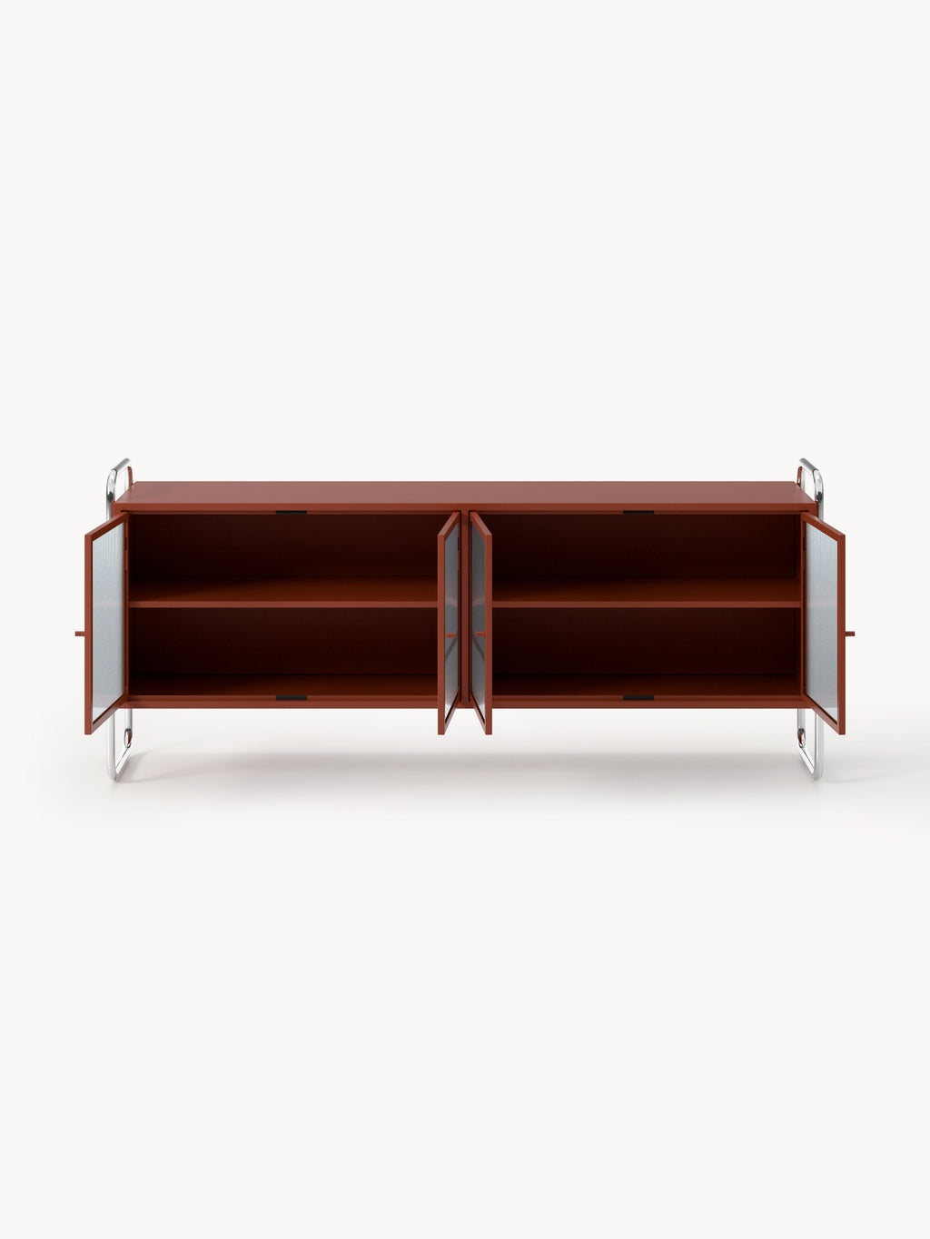 Metall-Sideboard Robyn mit Glas-Front